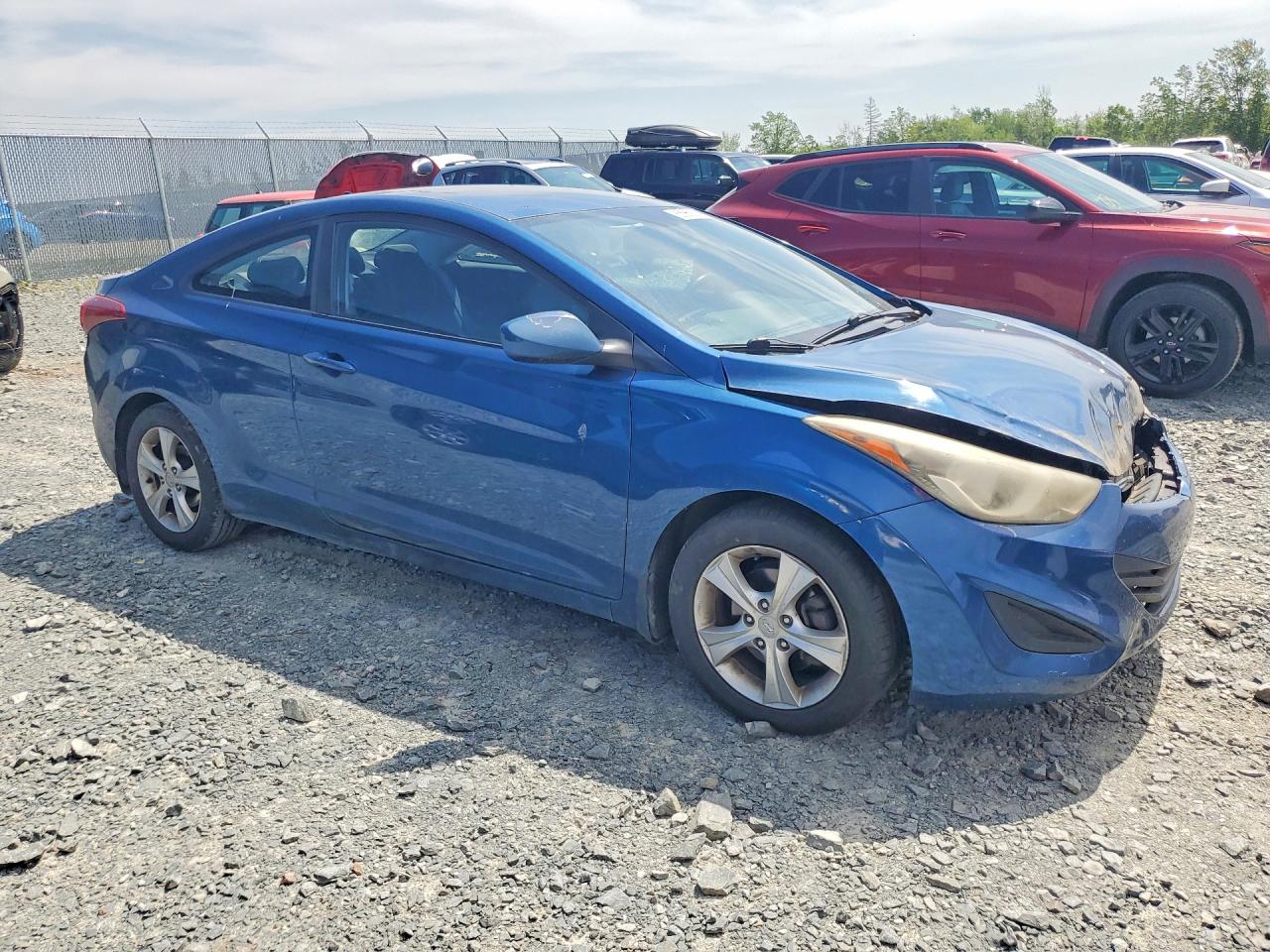 2014 Hyundai Elantra Coupe Base Blue vin: KMHDH6AH7EU027144