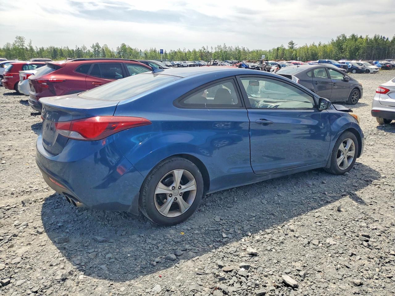 2014 Hyundai Elantra Coupe Base Blue vin: KMHDH6AH7EU027144