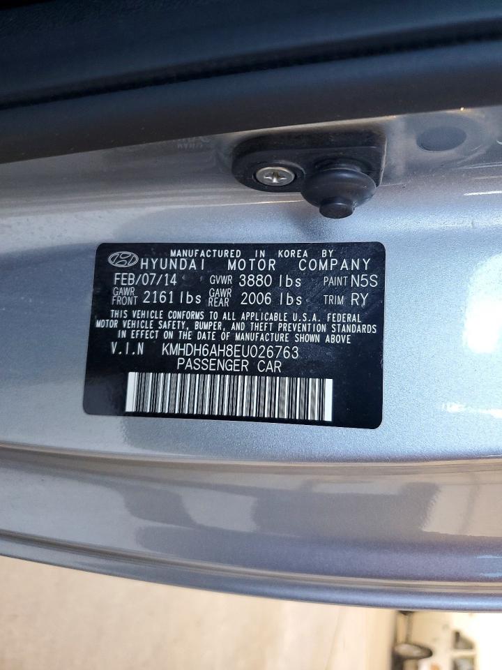 2014 Hyundai Elantra Coupe Base Gray vin: KMHDH6AH8EU026763