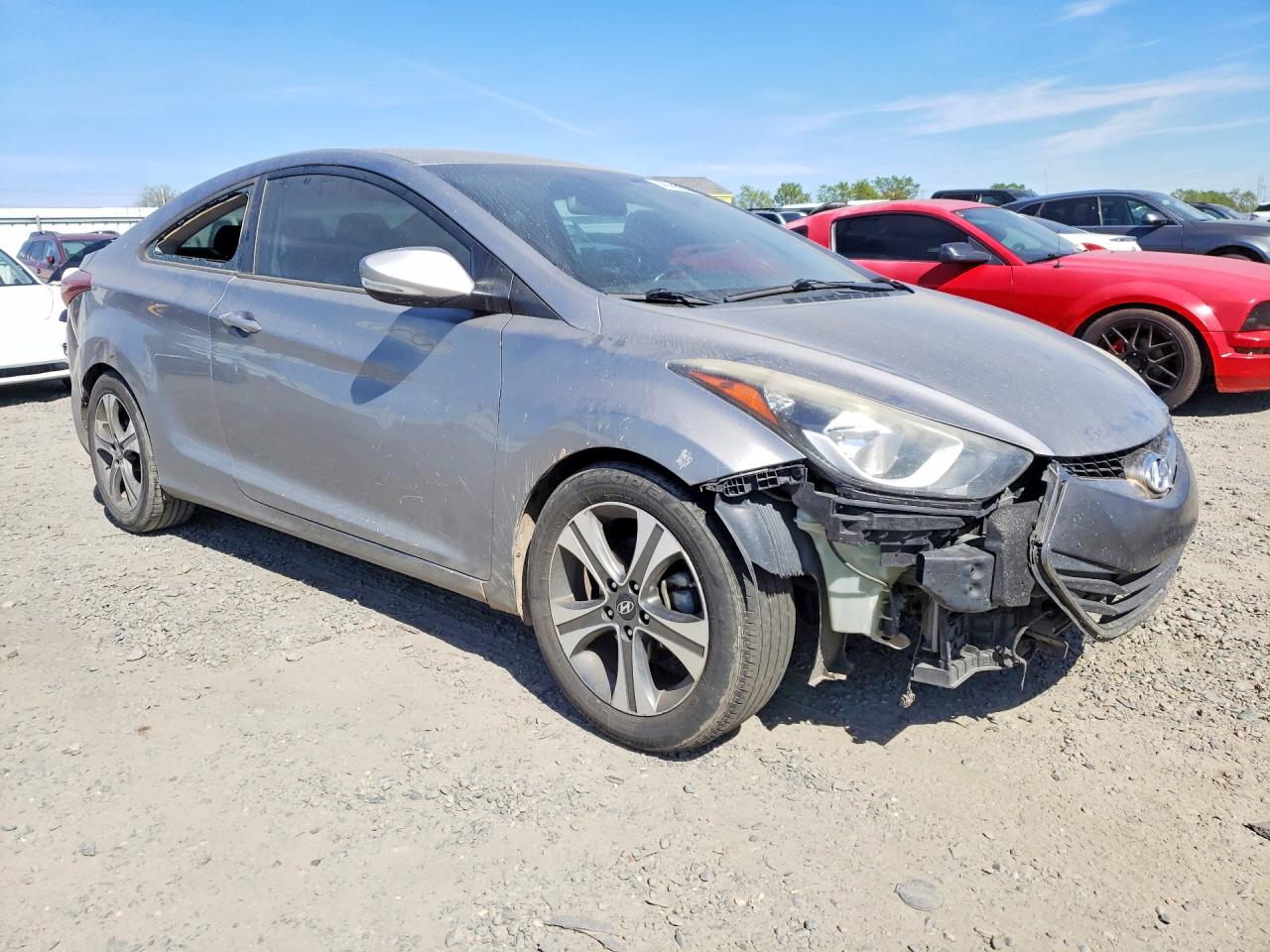 2014 Hyun Elantra Coupe Silver vin: KMHDH6AH9EU023984