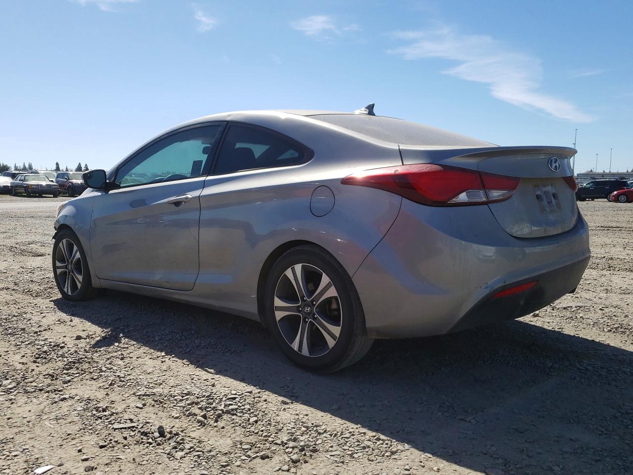 2014 Hyun Elantra Coupe Silver vin: KMHDH6AH9EU023984