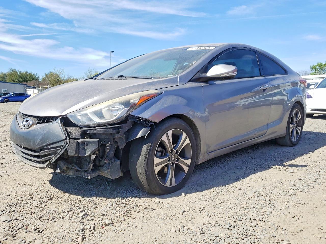 2014 Hyun Elantra Coupe Silver vin: KMHDH6AH9EU023984