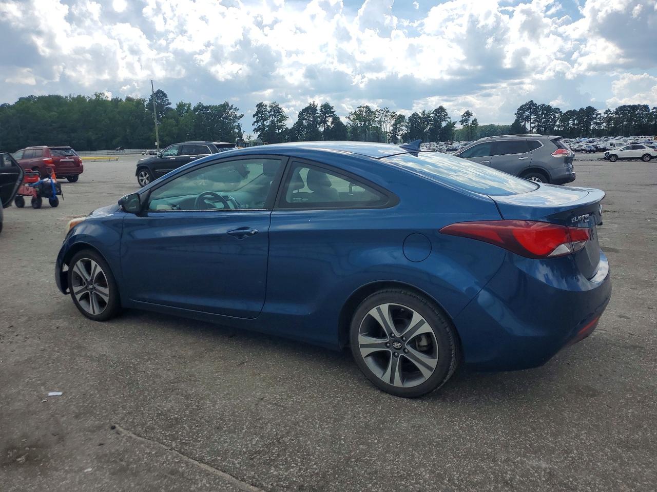 2014 Hyundai Elantra Coupe Base Blue vin: KMHDH6AH9EU024844
