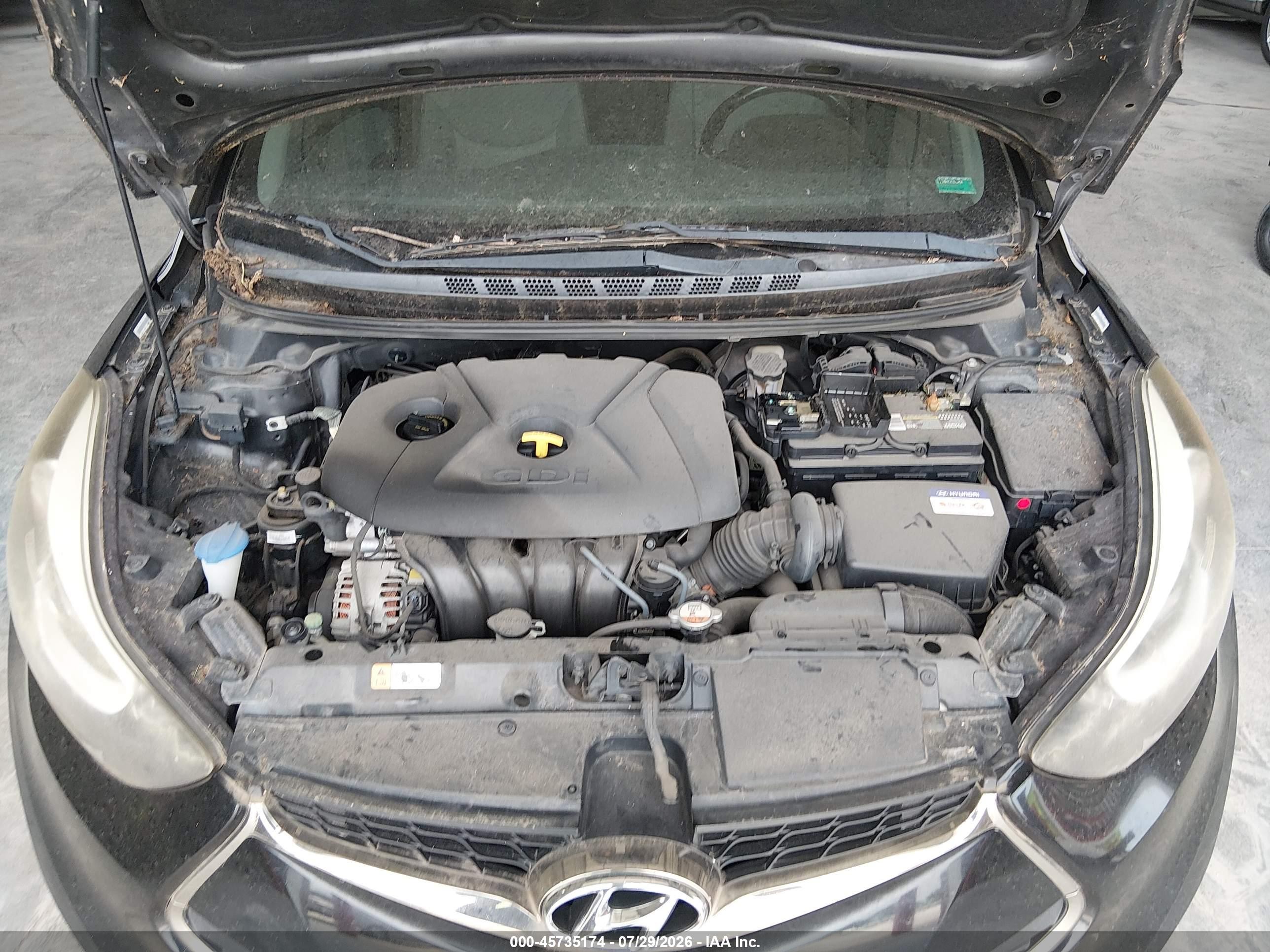 2014 Hyundai Elantra   Черный vin: KMHDH6AHXEU028952