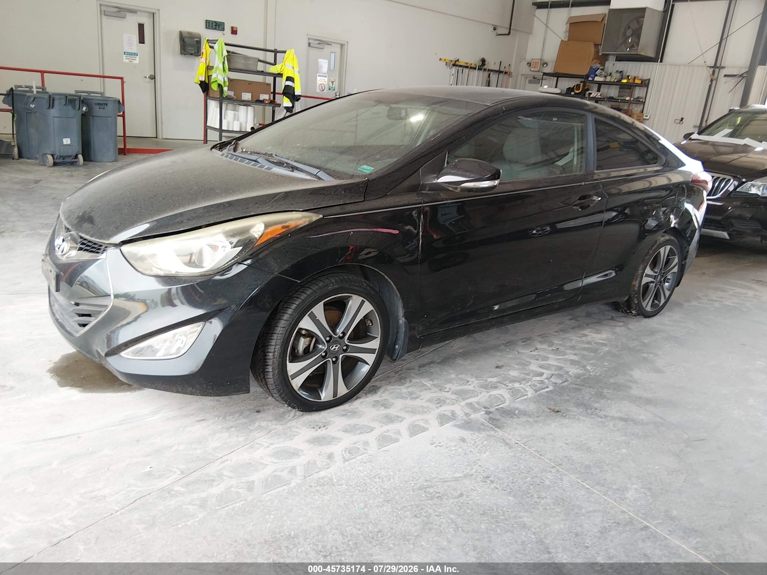 2014 Hyundai Elantra   Черный vin: KMHDH6AHXEU028952
