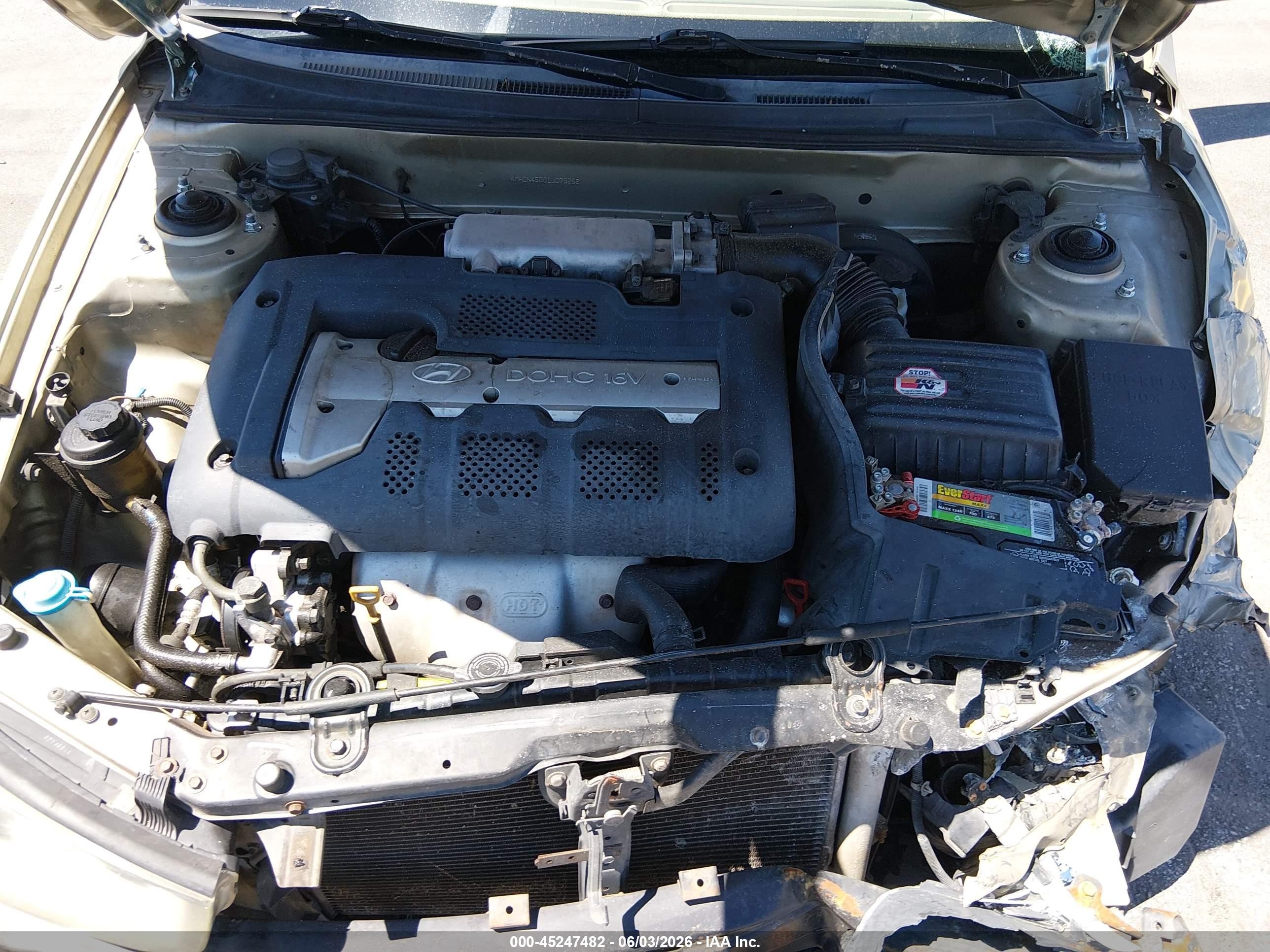 2001 Hyundai Elantra Gls Gold vin: KMHDN45D01U079262