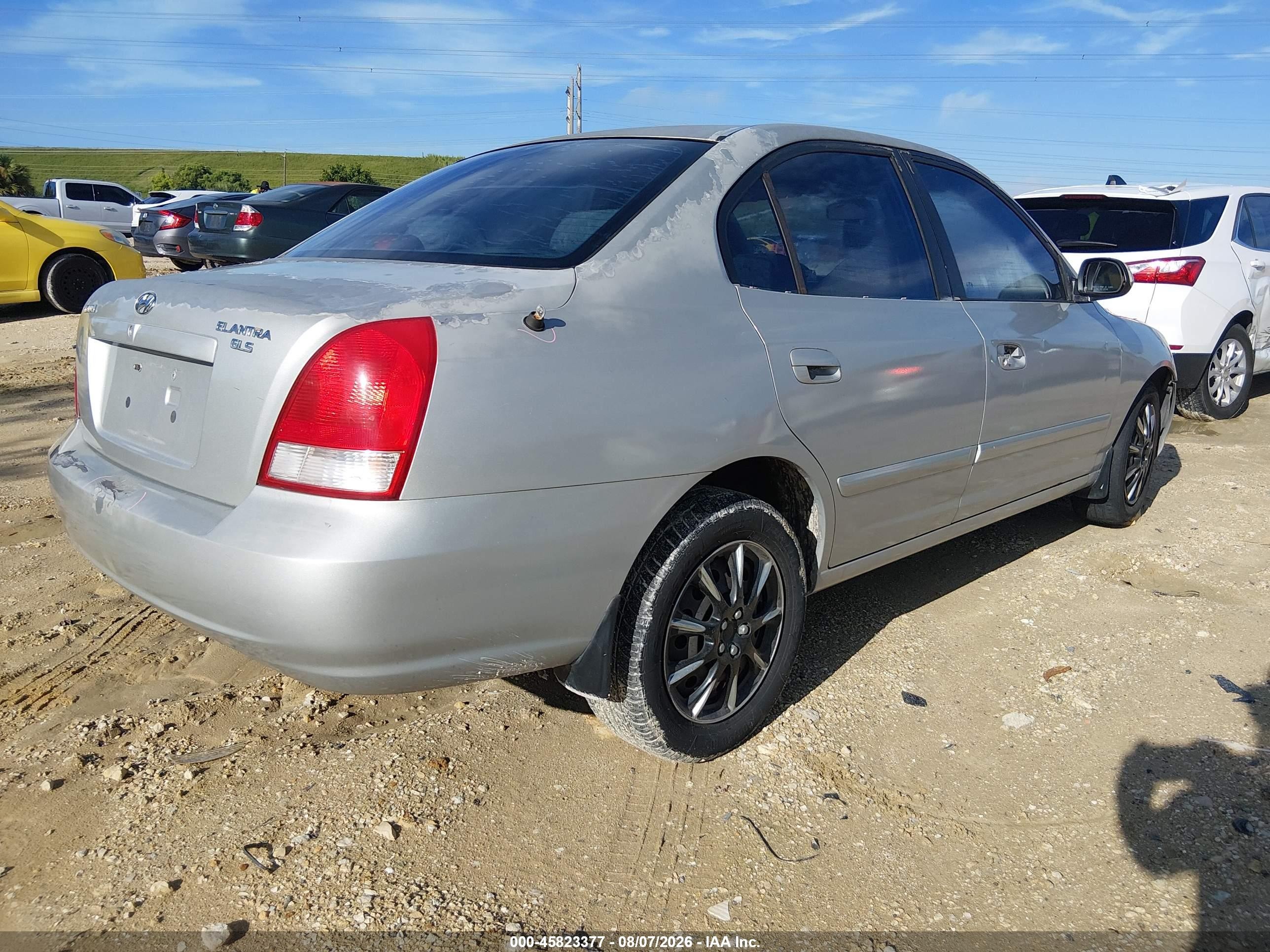 2001 Hyundai Elantra Gls Silver vin: KMHDN45D01U187557