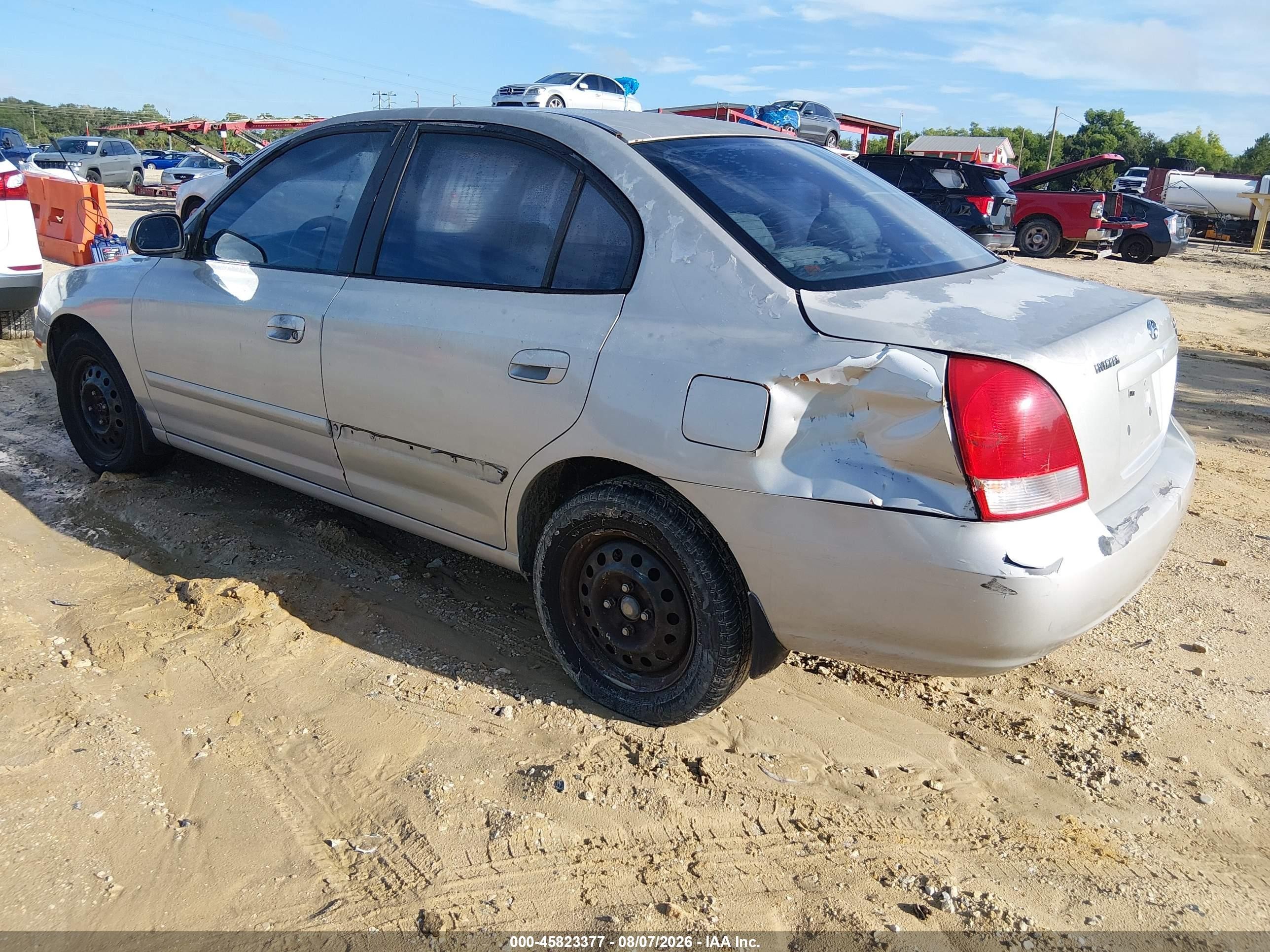 2001 Hyundai Elantra Gls Silver vin: KMHDN45D01U187557