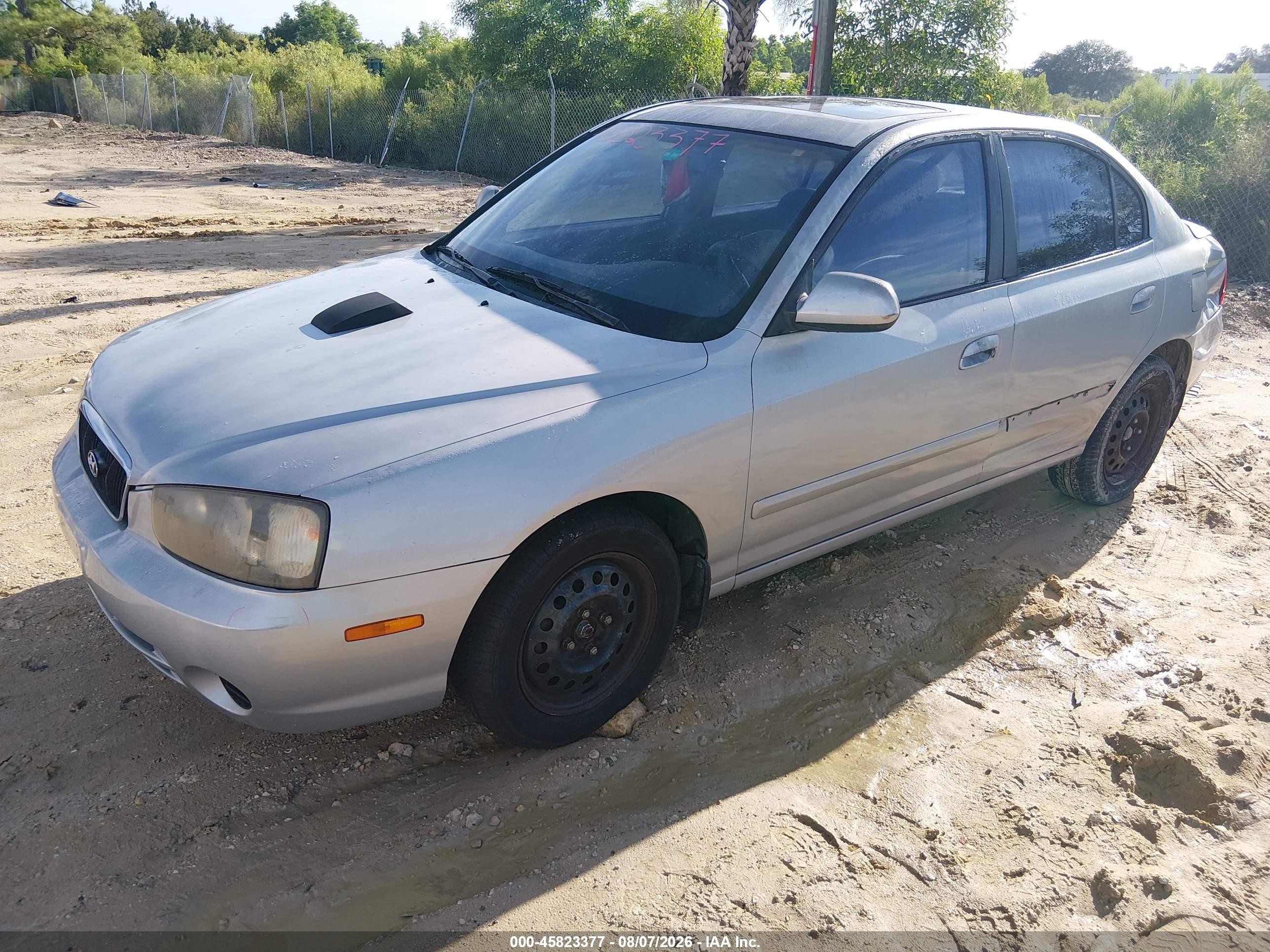 2001 Hyundai Elantra Gls Silver vin: KMHDN45D01U187557