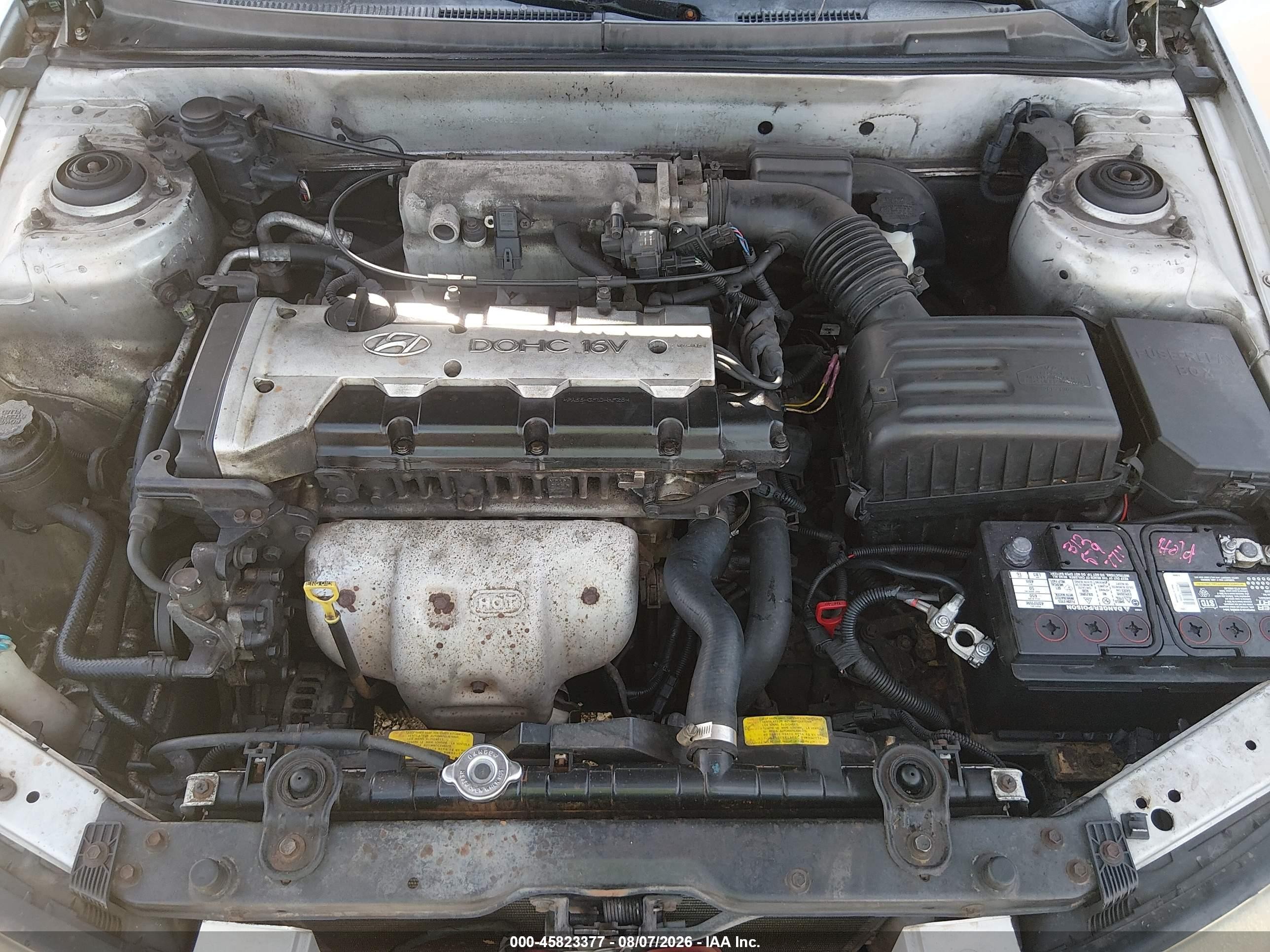 2001 Hyundai Elantra Gls Silver vin: KMHDN45D01U187557