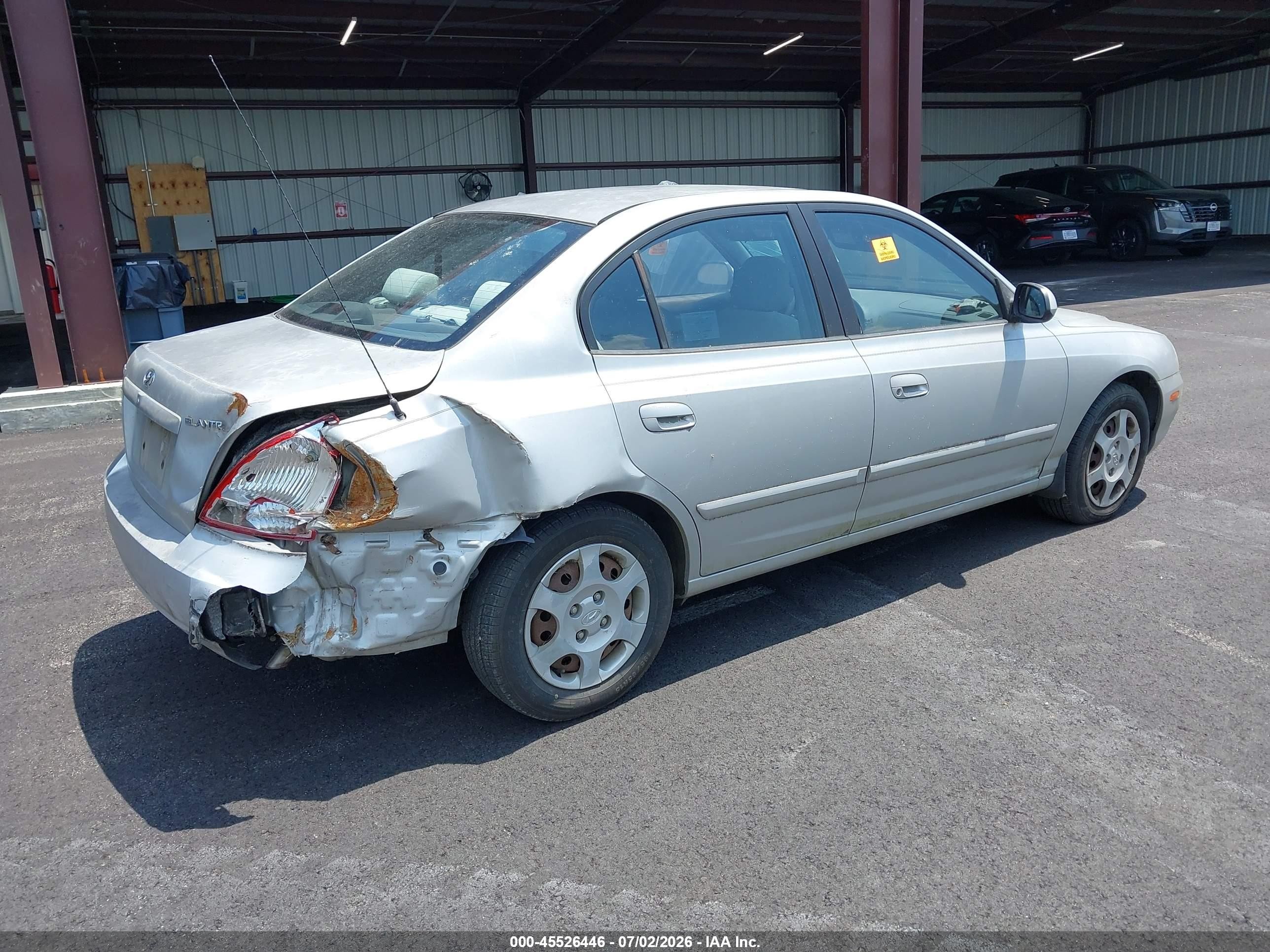 2003 Hyundai Elantra Gls/gt Серый vin: KMHDN45D03U621706