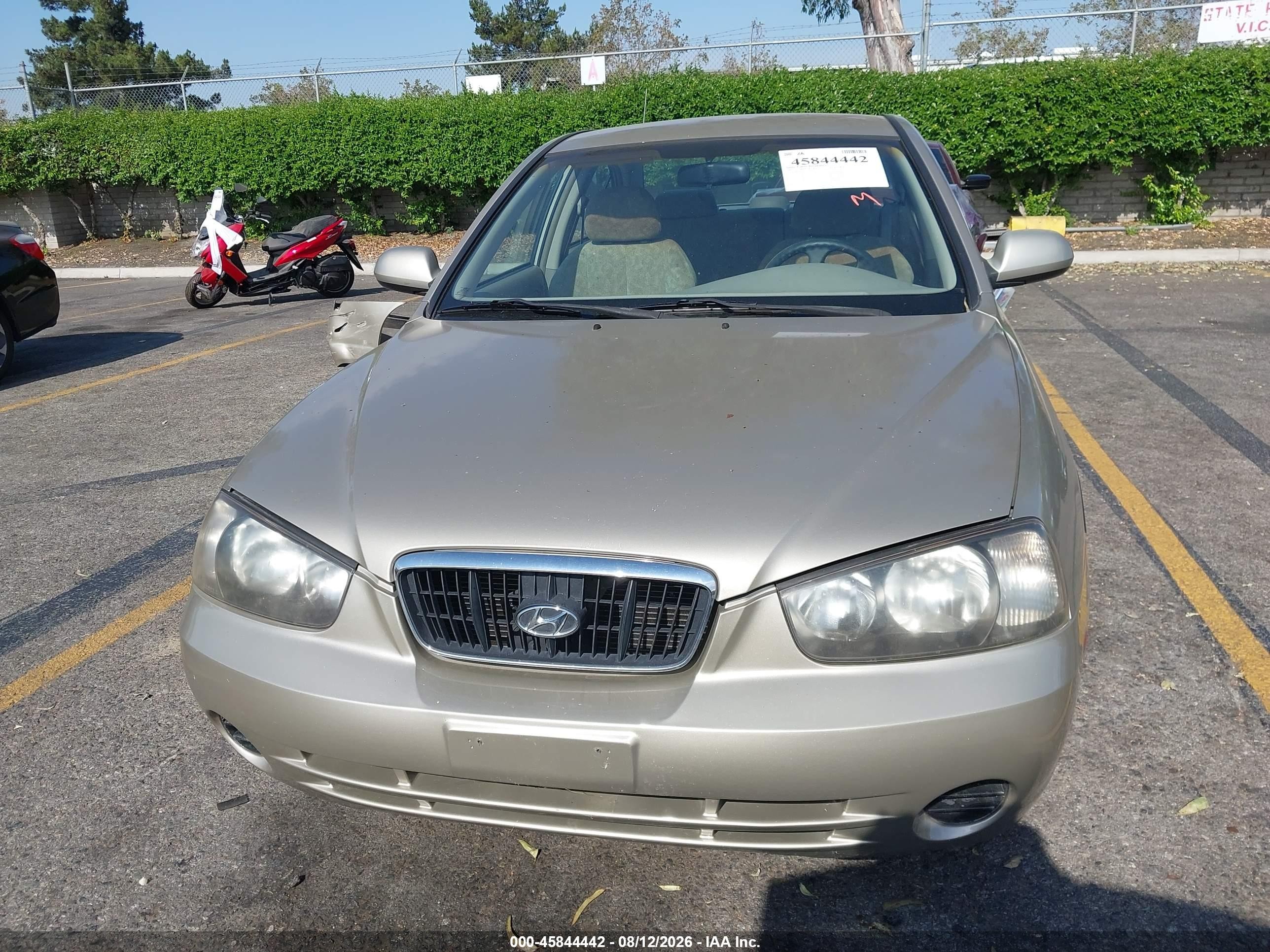 2001 Hyundai Elantra Gls Beige vin: KMHDN45D11U043953