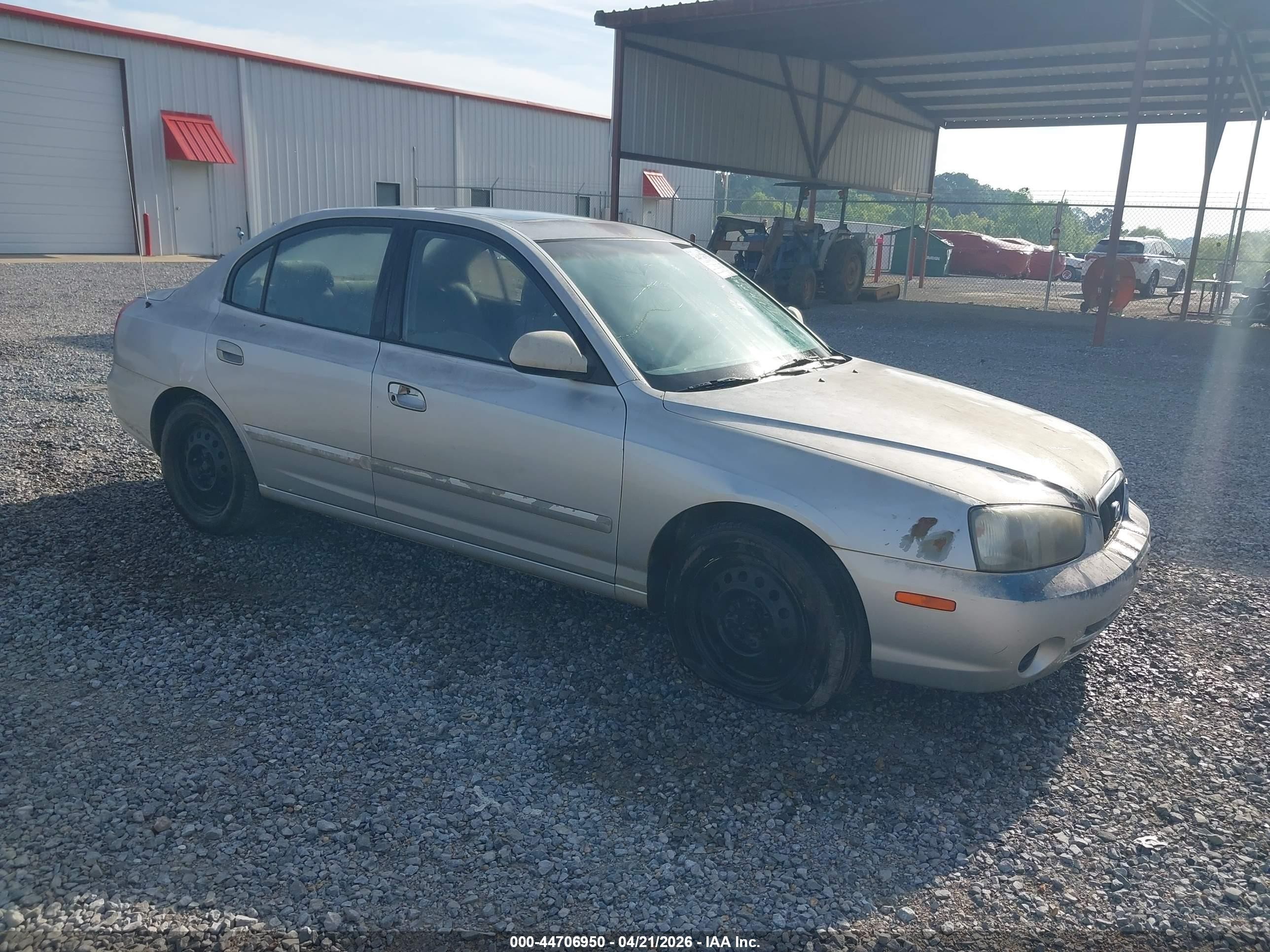 2001 Hyundai Elantra Gls Silver vin: KMHDN45D11U099519