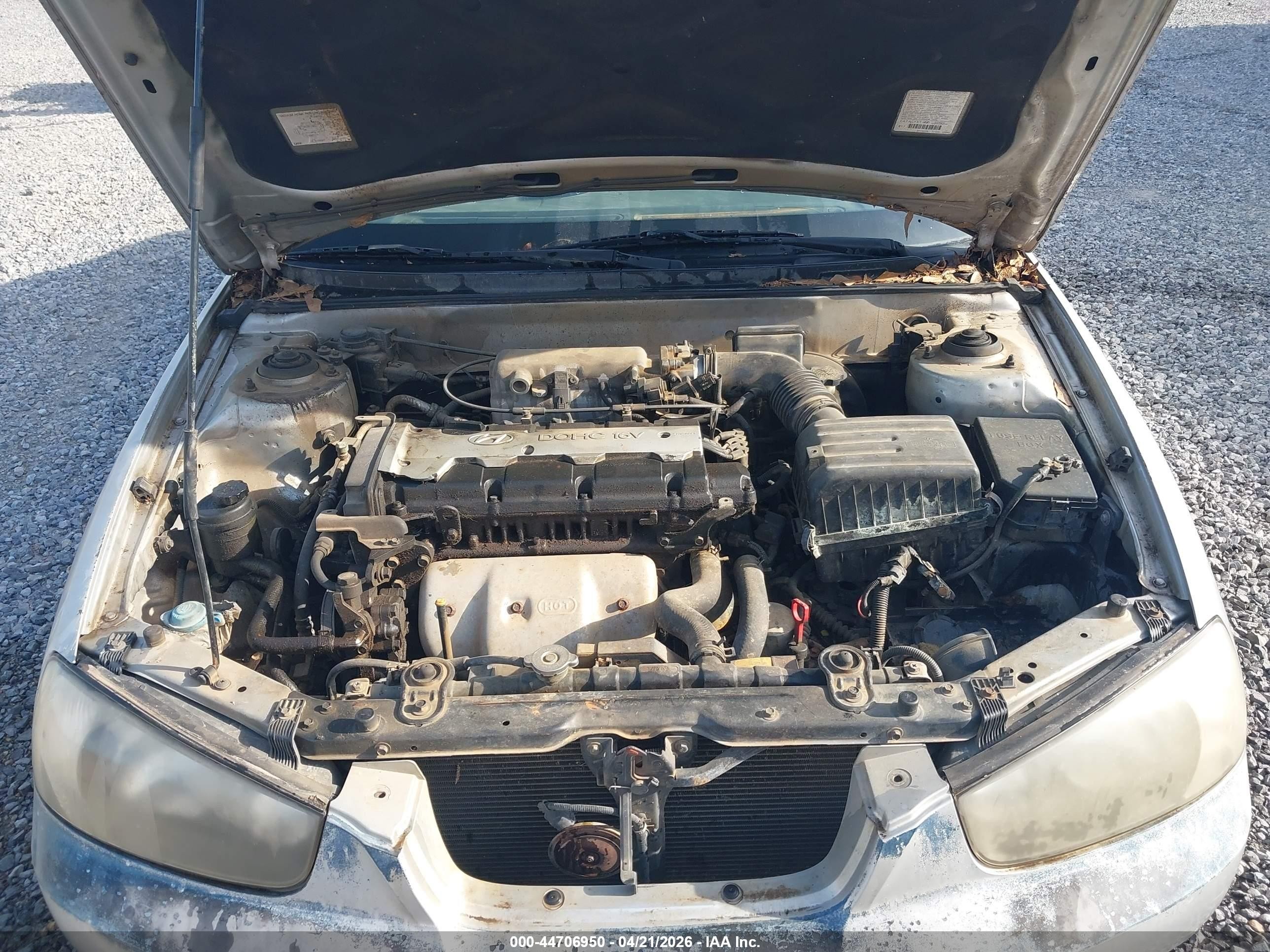 2001 Hyundai Elantra Gls Silver vin: KMHDN45D11U099519