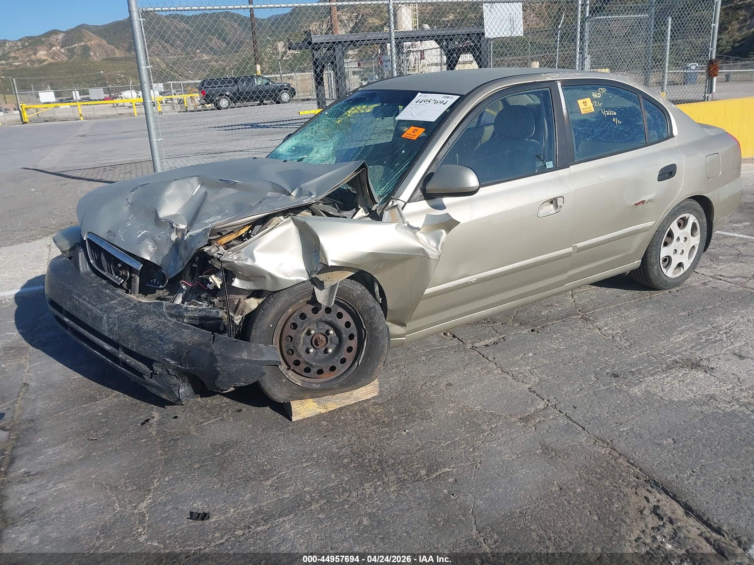 2001 Hyundai Elantra Gls Champagne vin: KMHDN45D11U182349