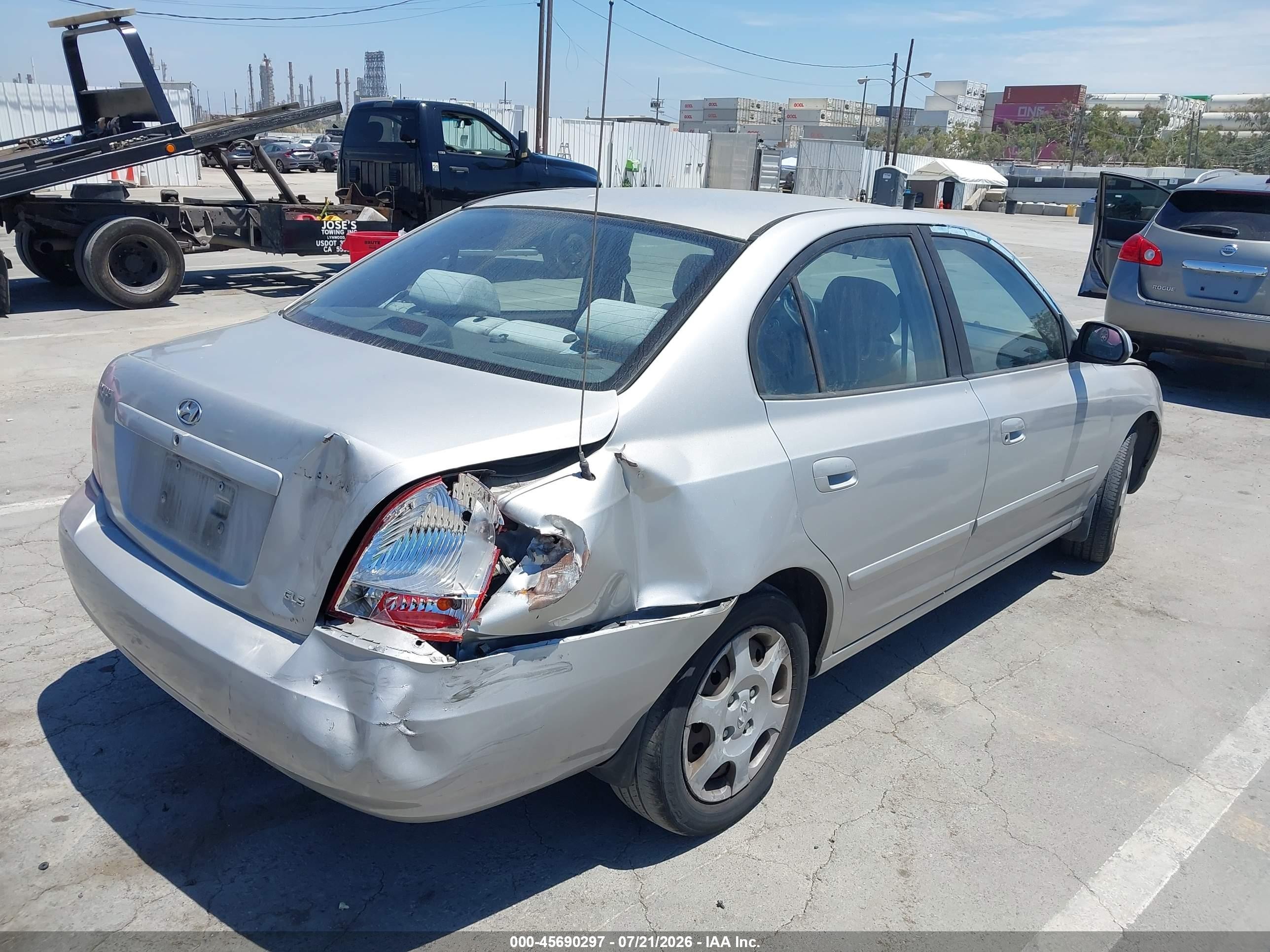 2002 Hyundai Elantra Gls Silver vin: KMHDN45D12U304287