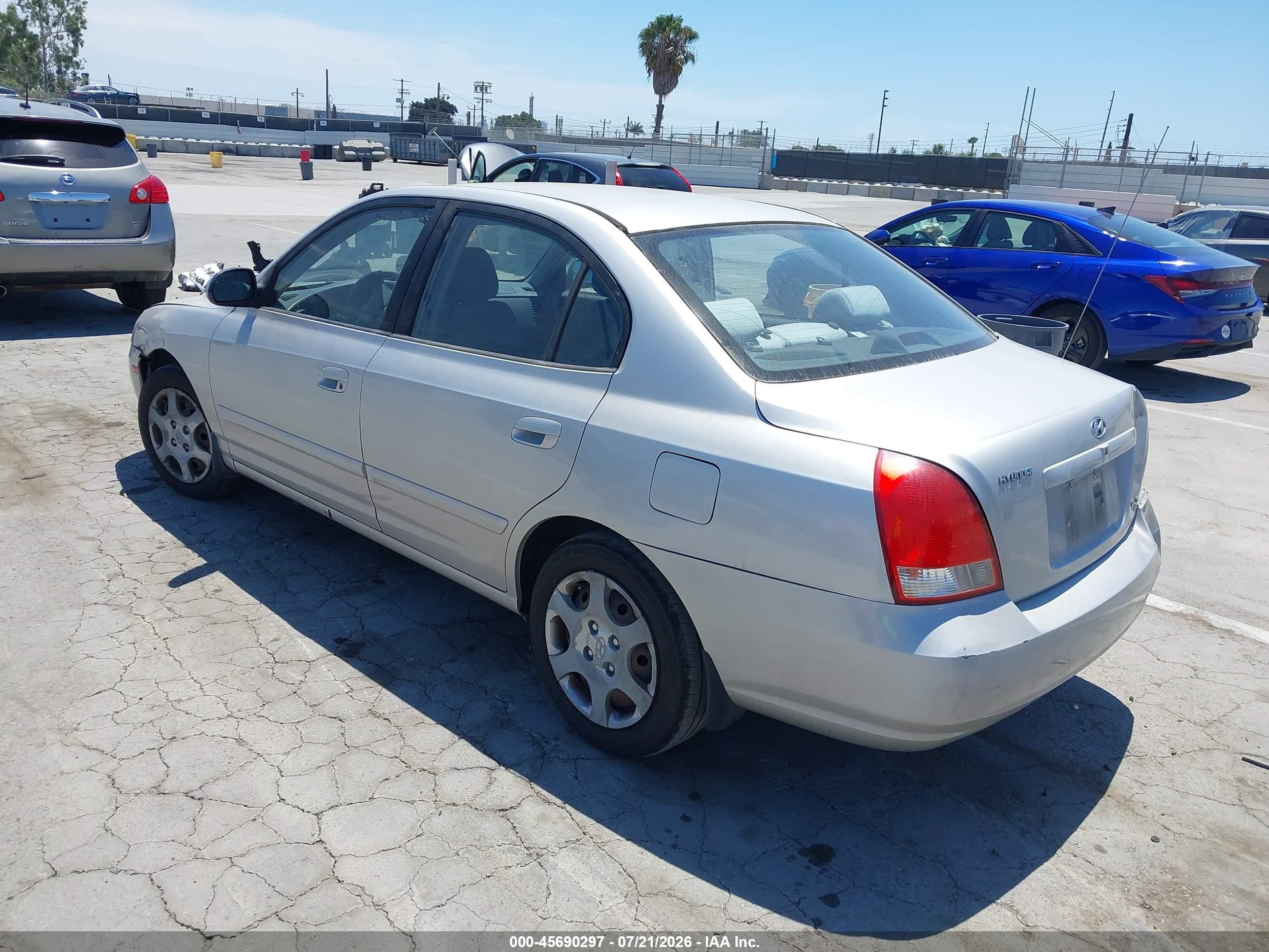 2002 Hyundai Elantra Gls Silver vin: KMHDN45D12U304287