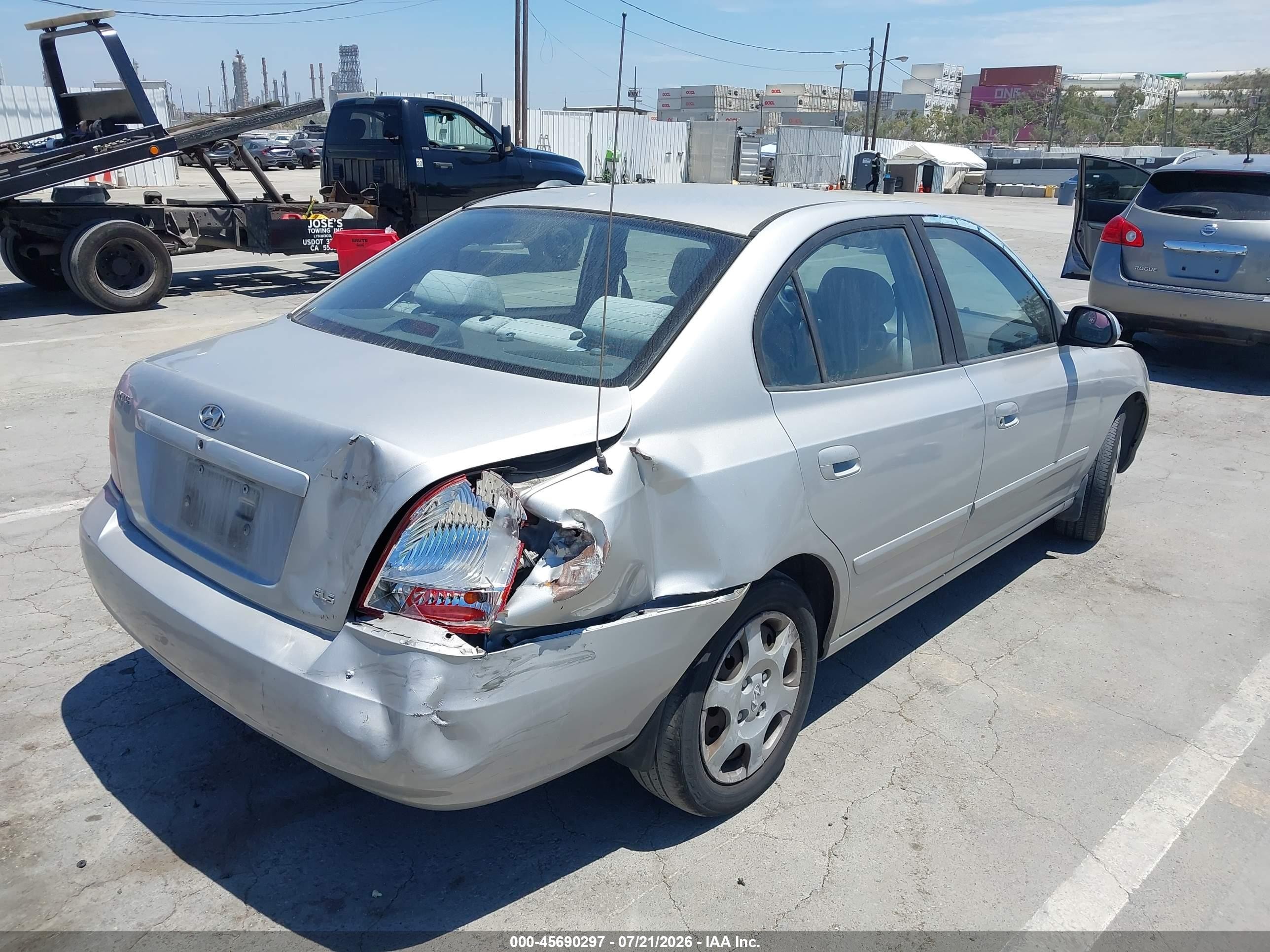 2002 Hyundai Elantra Gls Silver vin: KMHDN45D12U304287