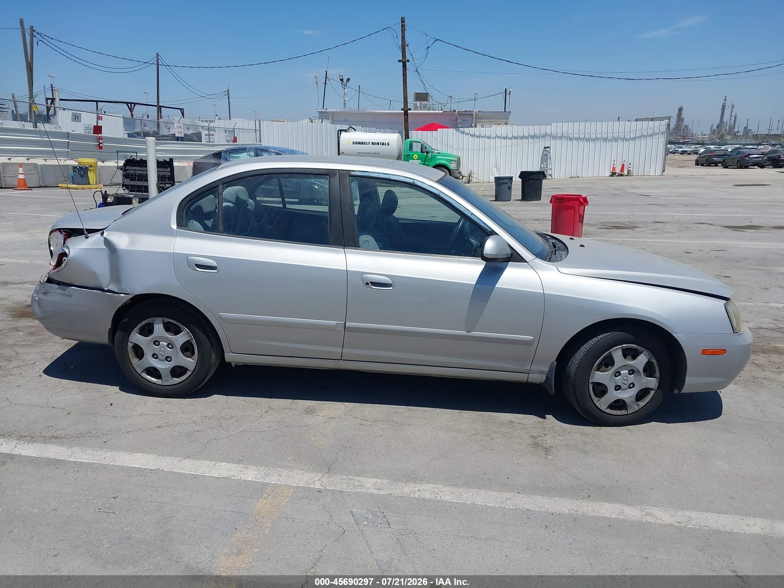 2002 Hyundai Elantra Gls Silver vin: KMHDN45D12U304287