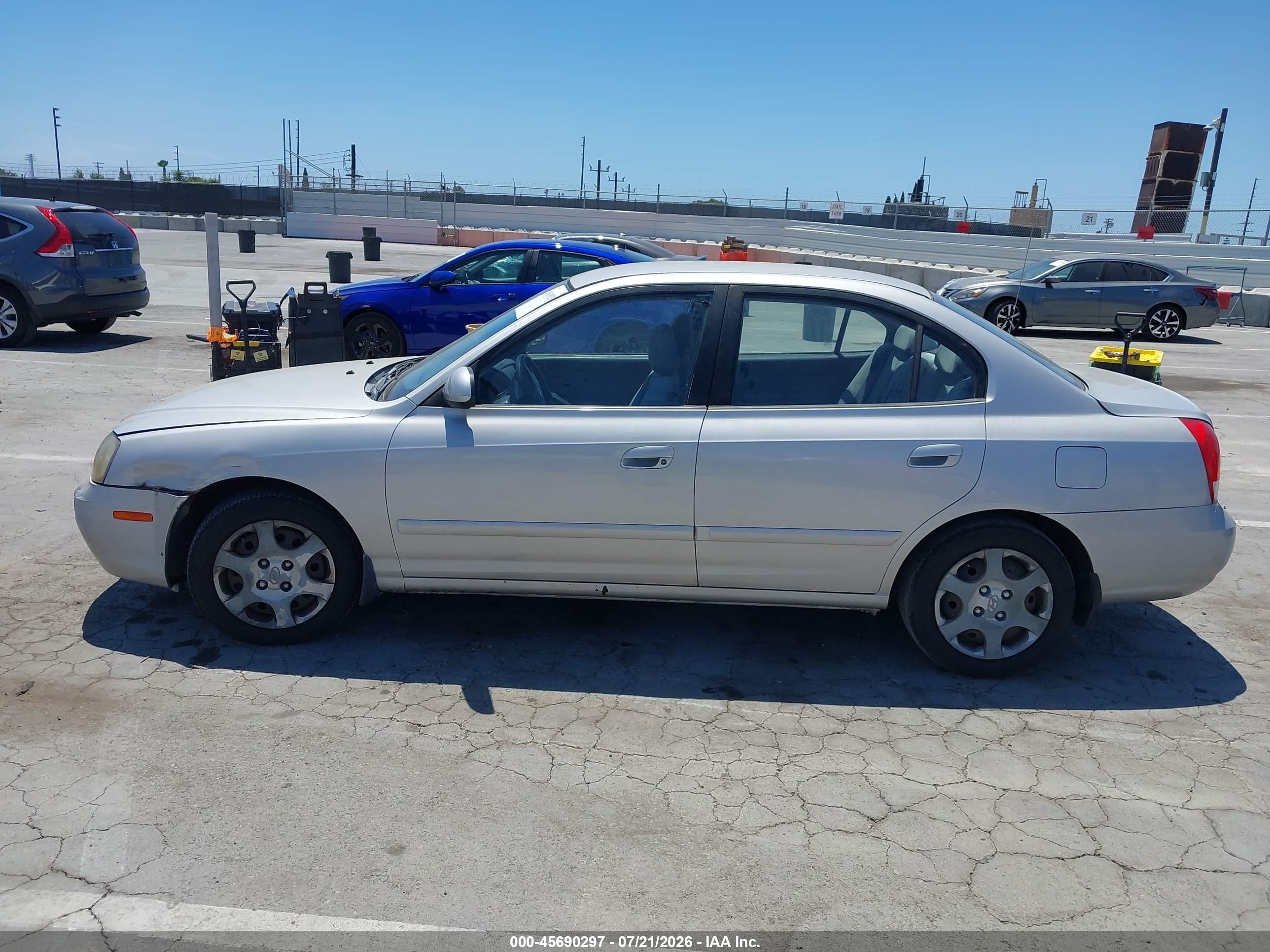 2002 Hyundai Elantra Gls Silver vin: KMHDN45D12U304287