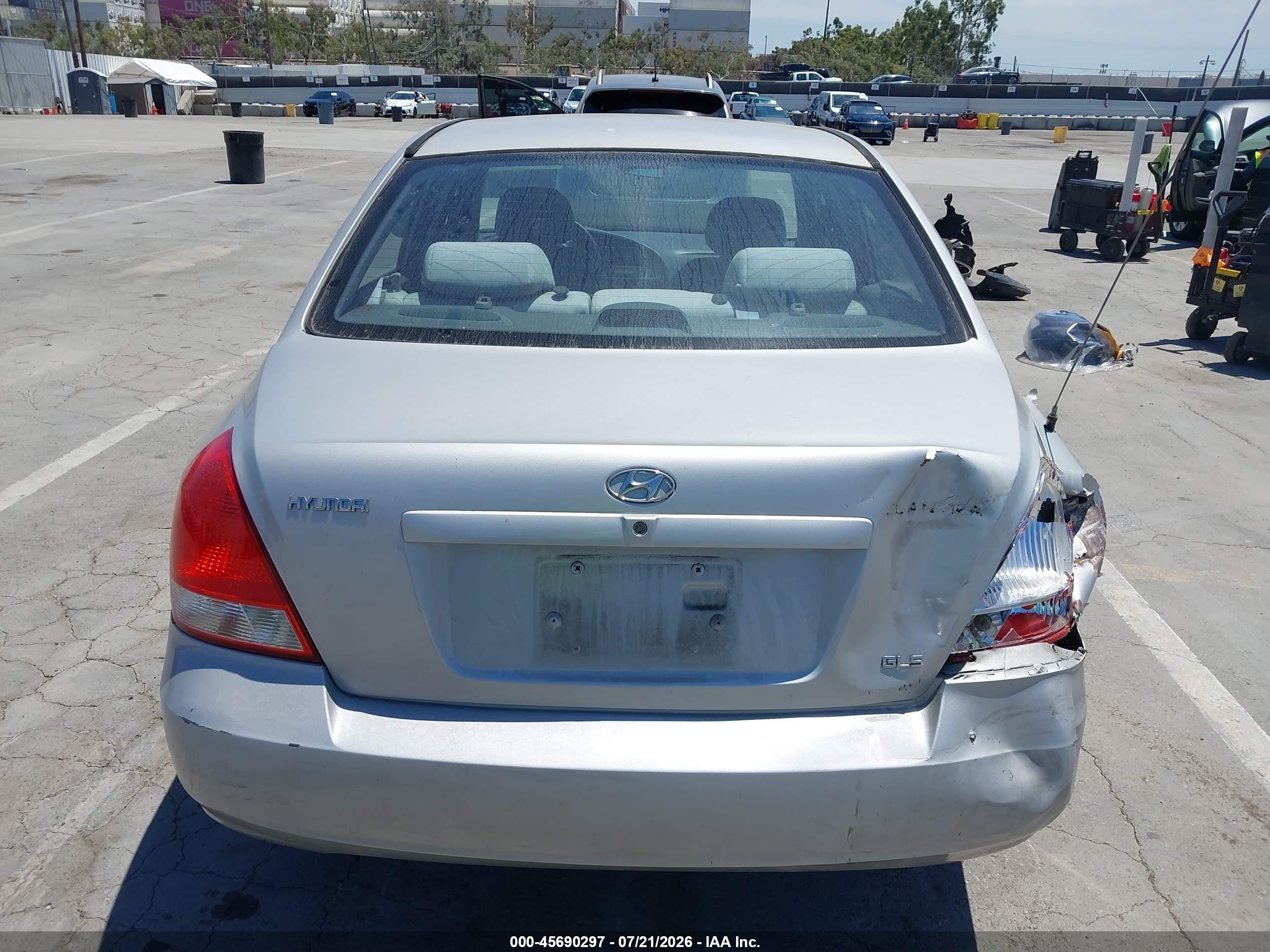 2002 Hyundai Elantra Gls Silver vin: KMHDN45D12U304287