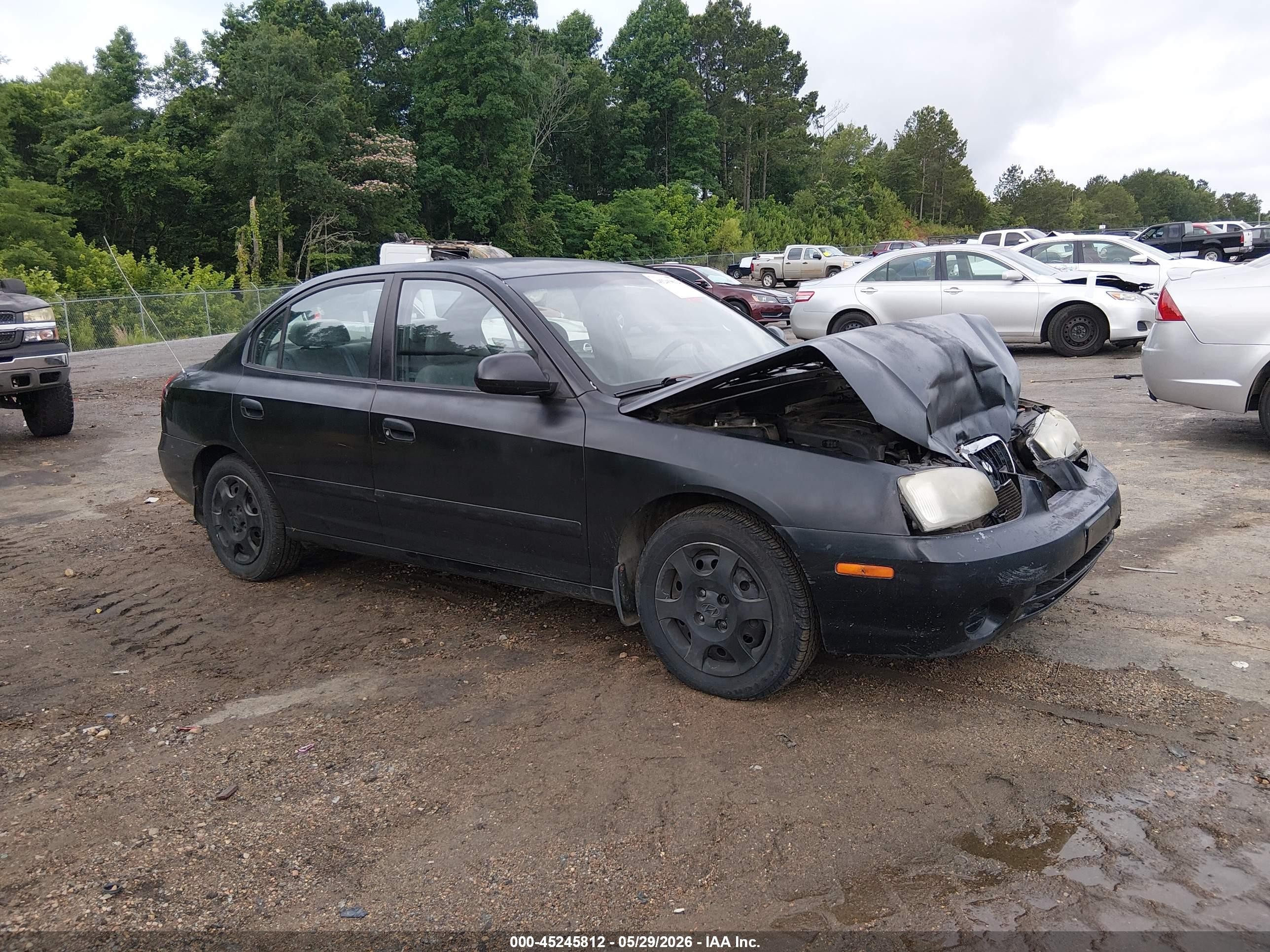 2002 Hyundai Elantra Gls Black vin: KMHDN45D12U315743