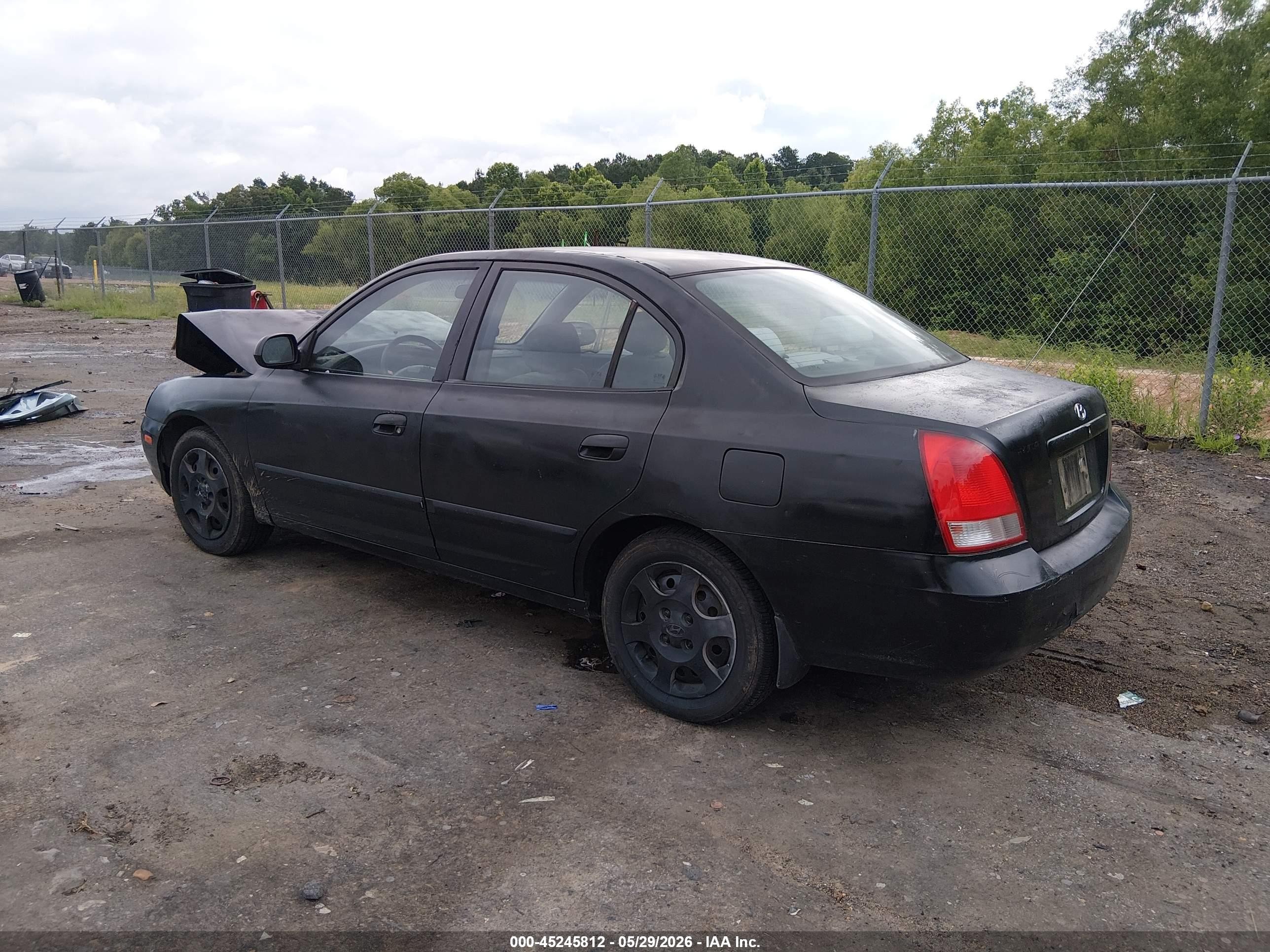 2002 Hyundai Elantra Gls Black vin: KMHDN45D12U315743