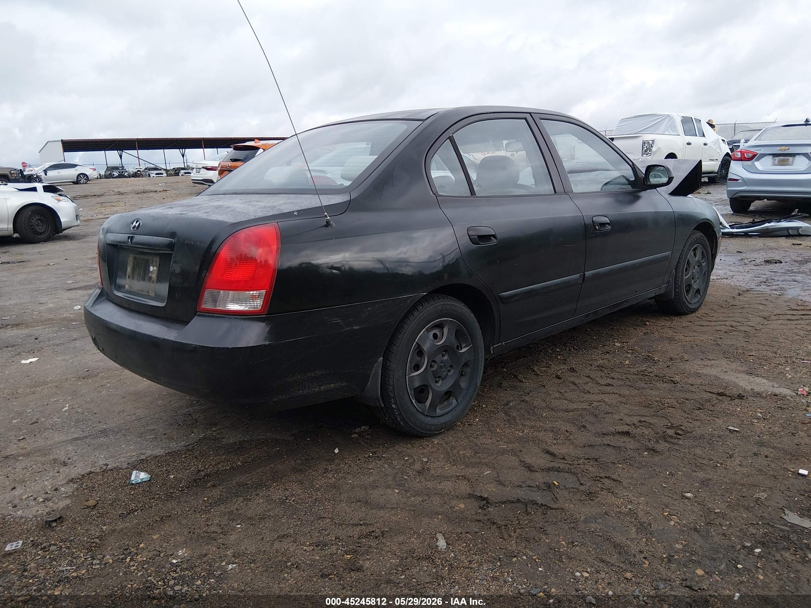 2002 Hyundai Elantra Gls Black vin: KMHDN45D12U315743