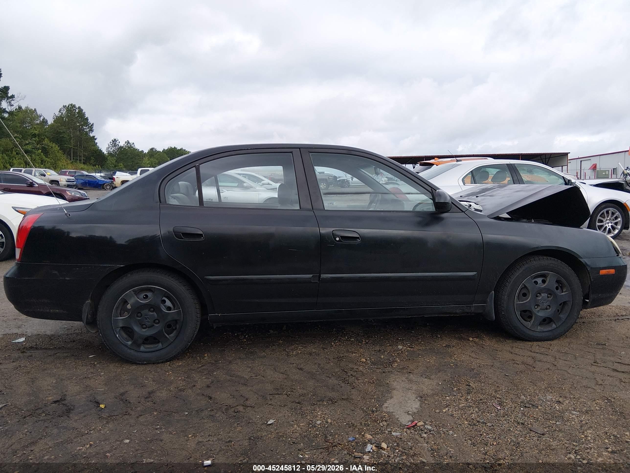 2002 Hyundai Elantra Gls Black vin: KMHDN45D12U315743