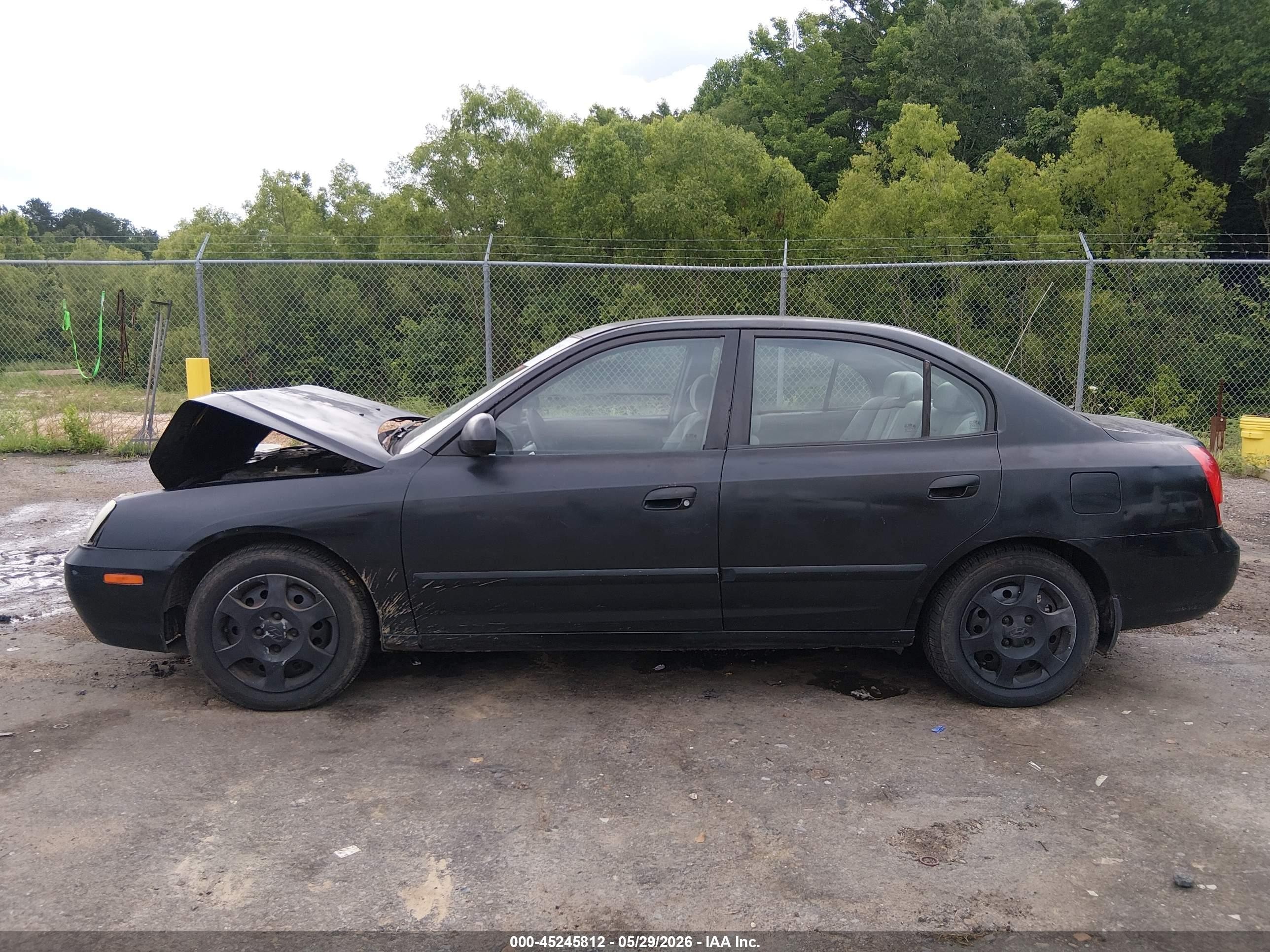 2002 Hyundai Elantra Gls Black vin: KMHDN45D12U315743