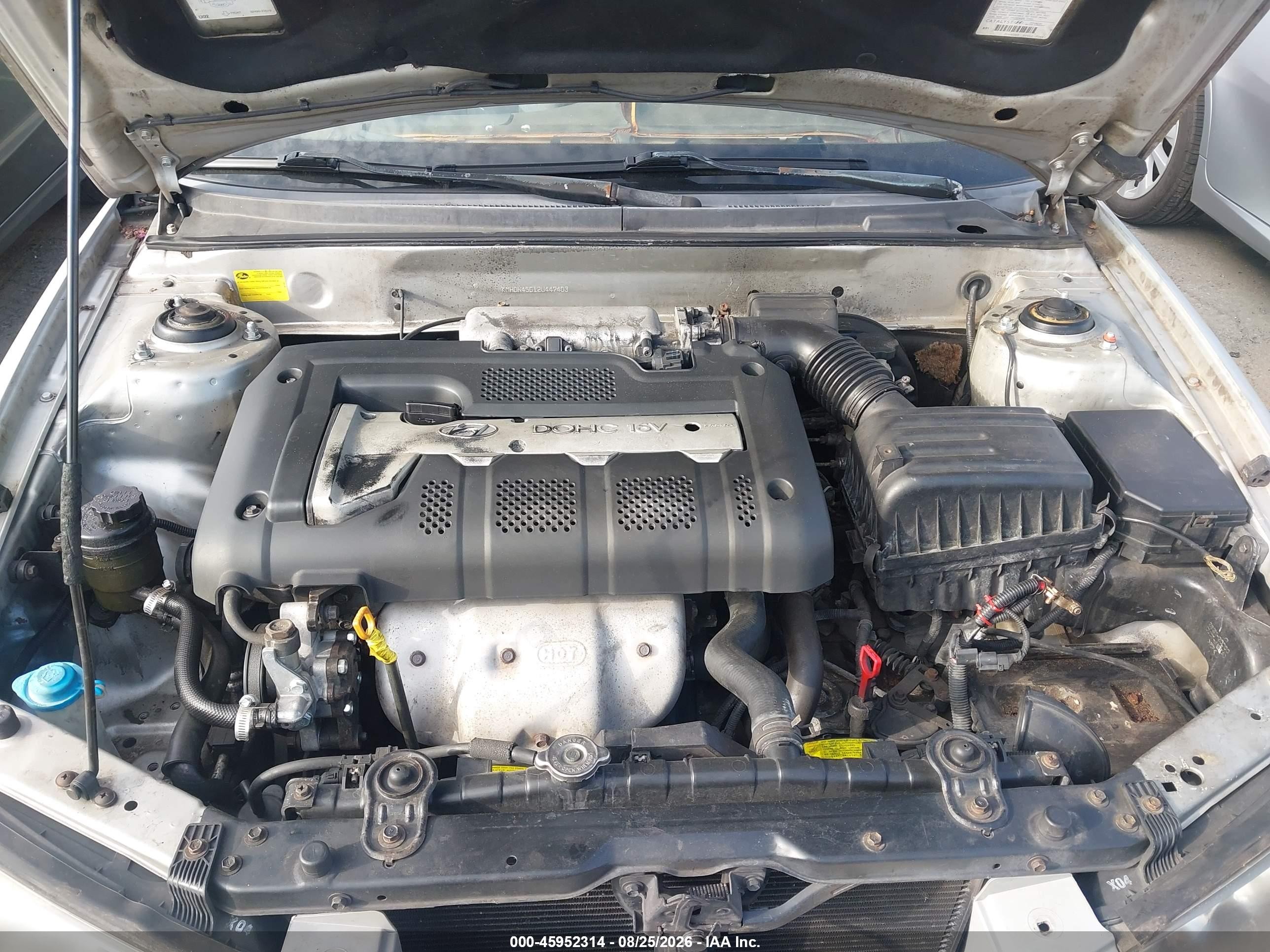 2002 Hyundai Elantra Gls Gray vin: KMHDN45D12U447403