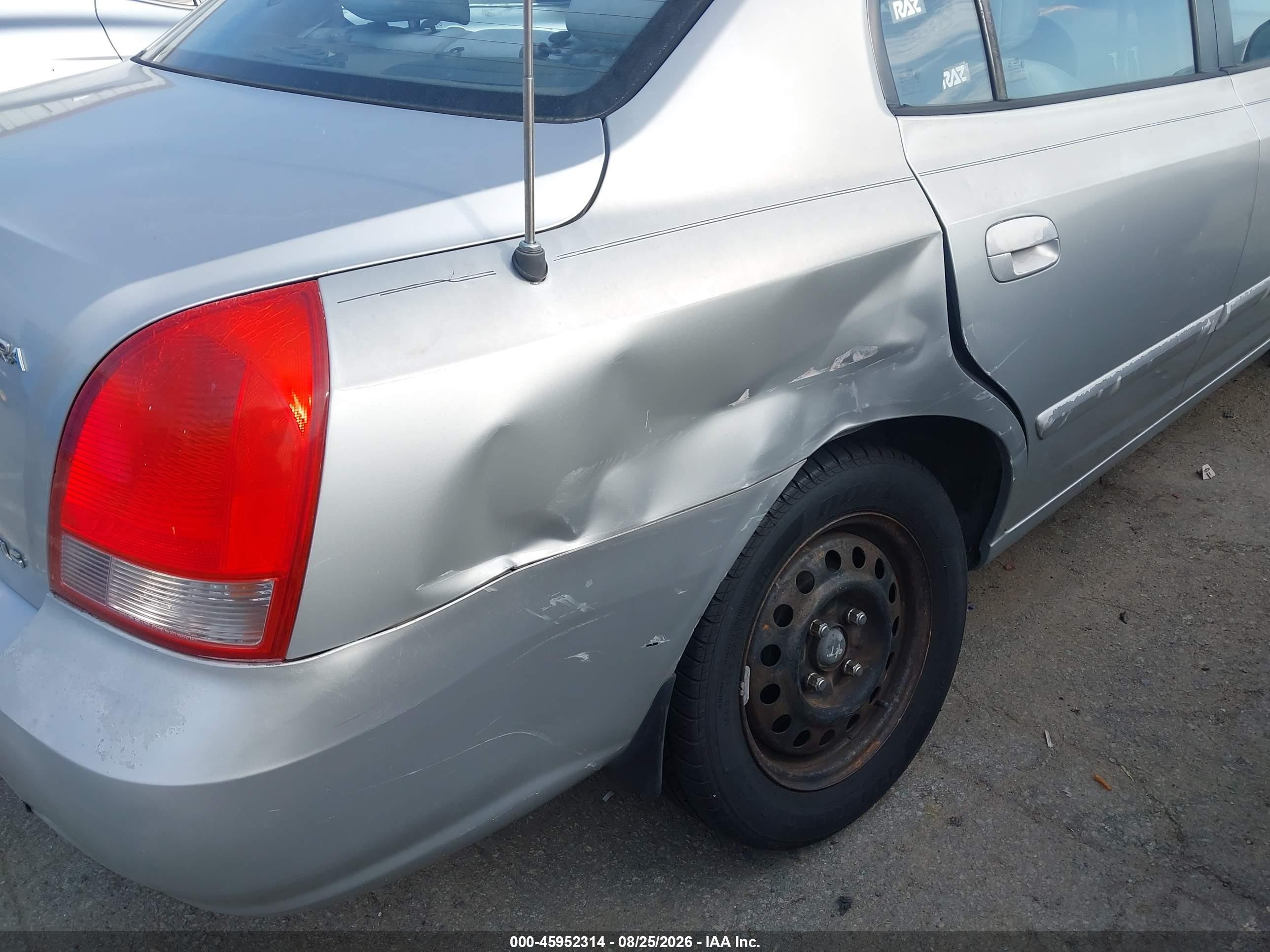 2002 Hyundai Elantra Gls Gray vin: KMHDN45D12U447403