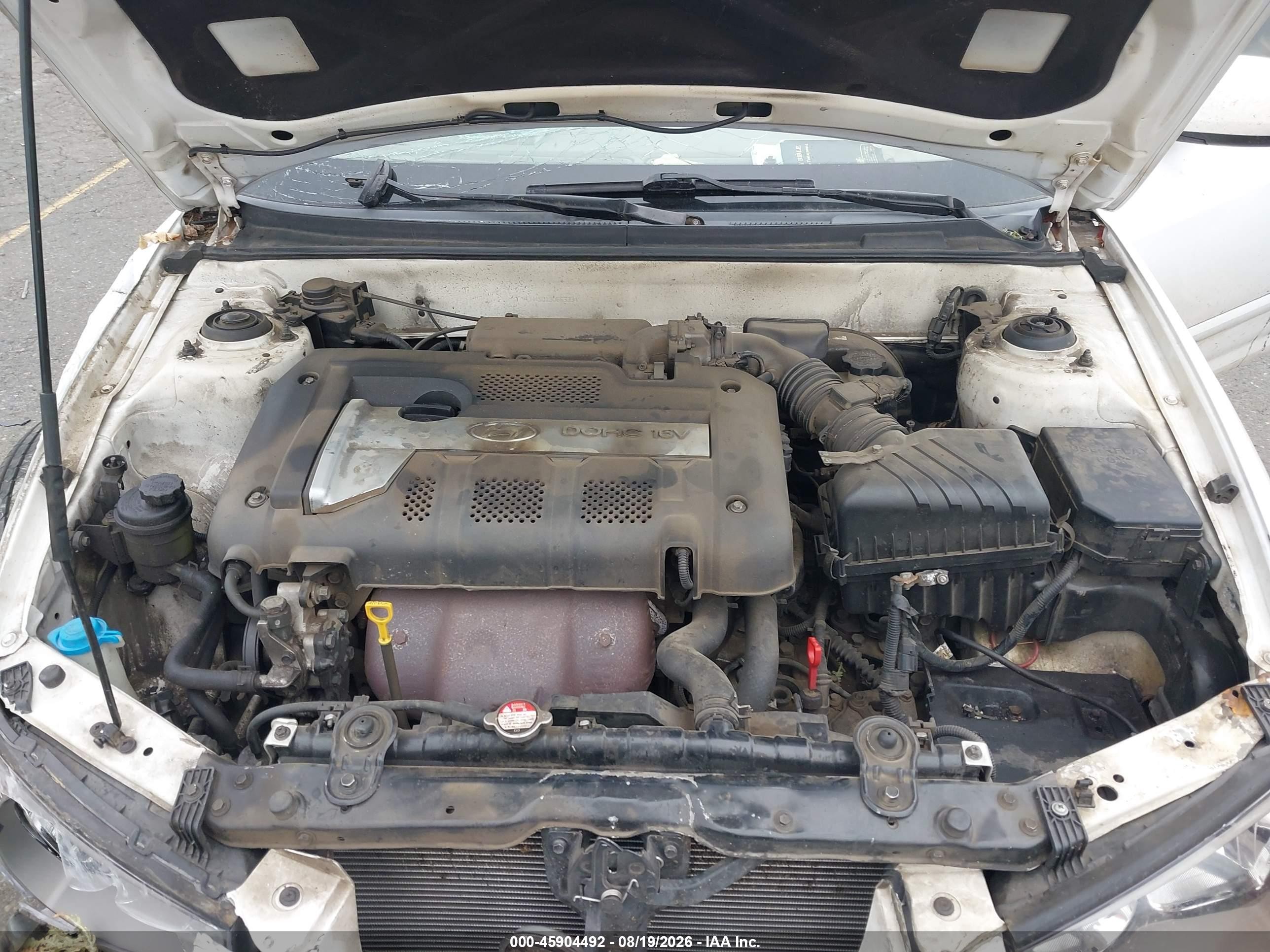 2003 Hyundai Elantra Gls/gt White vin: KMHDN45D13U663334