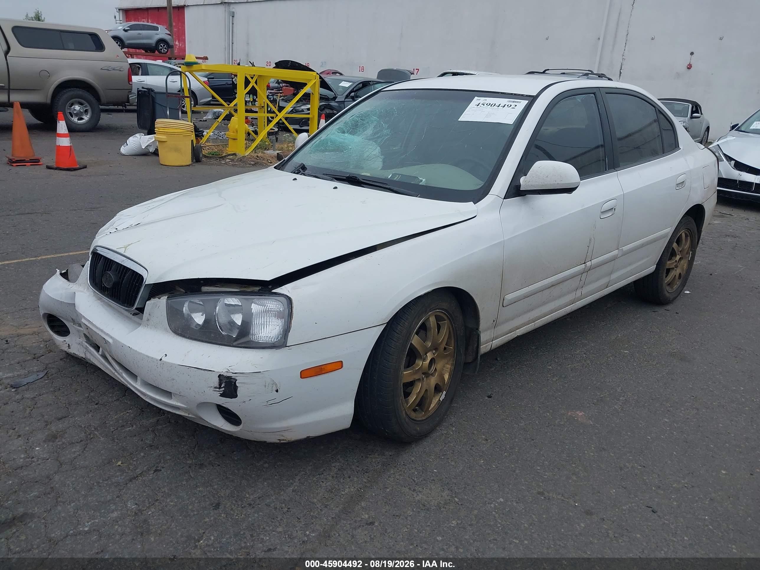 2003 Hyundai Elantra Gls/gt White vin: KMHDN45D13U663334
