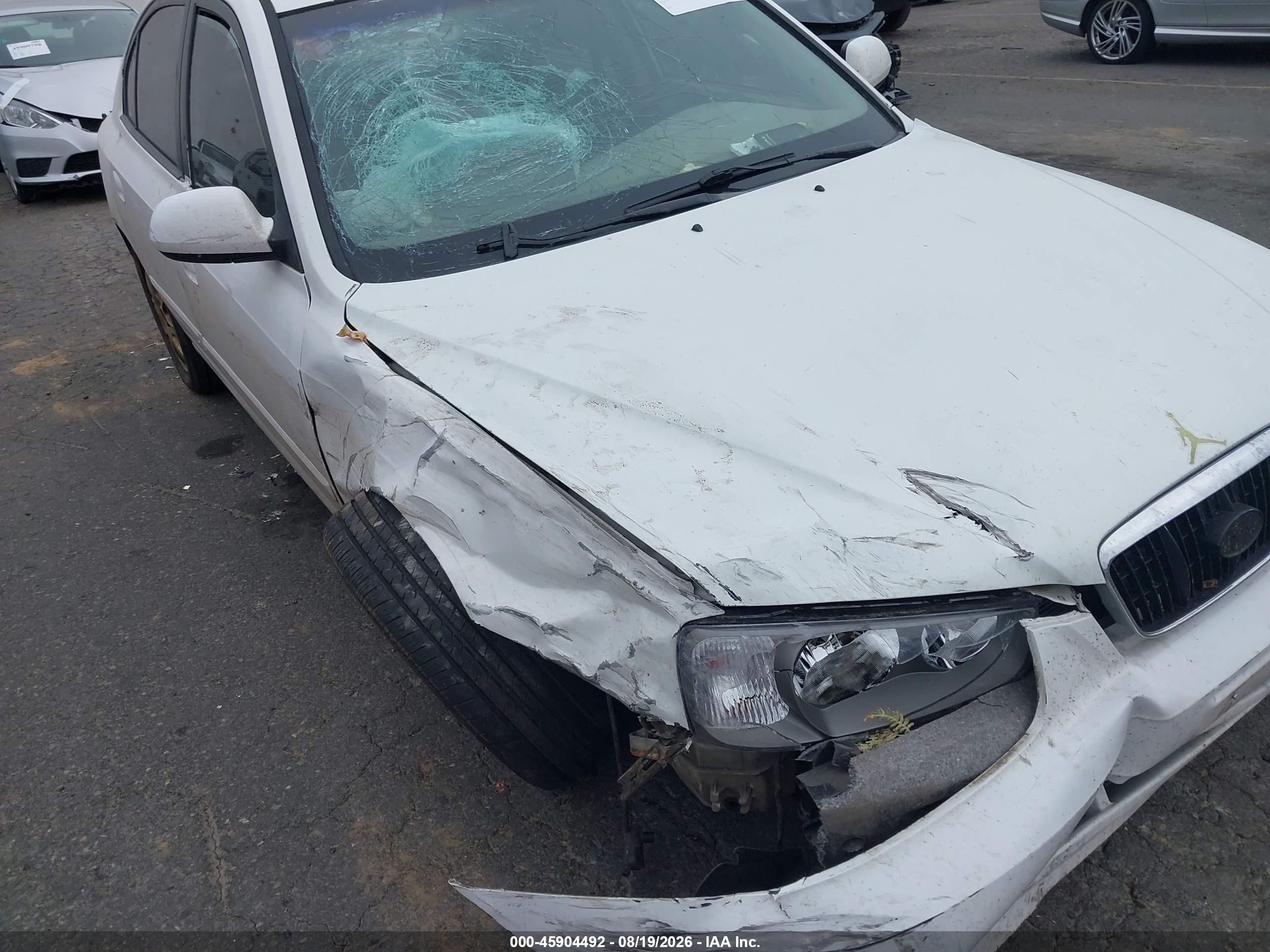 2003 Hyundai Elantra Gls/gt White vin: KMHDN45D13U663334