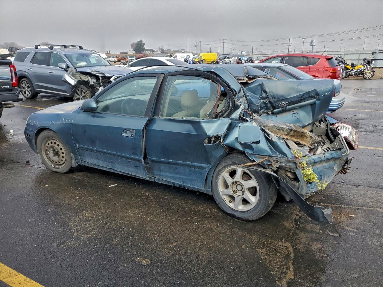 2001 Hyundai Elantra Gls Green vin: KMHDN45D21U205380