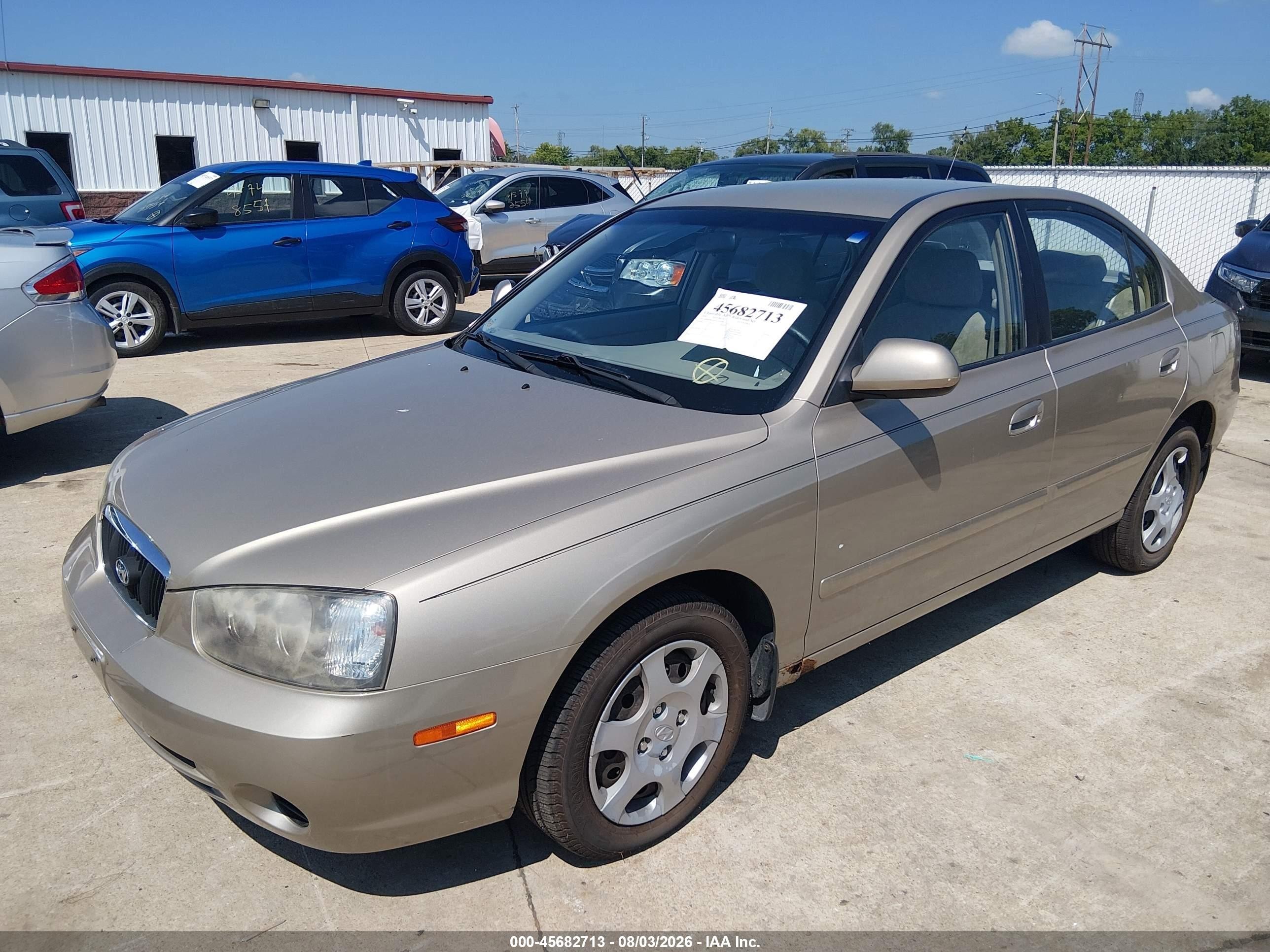 2002 Hyundai Elantra Gls Gold vin: KMHDN45D22U334088