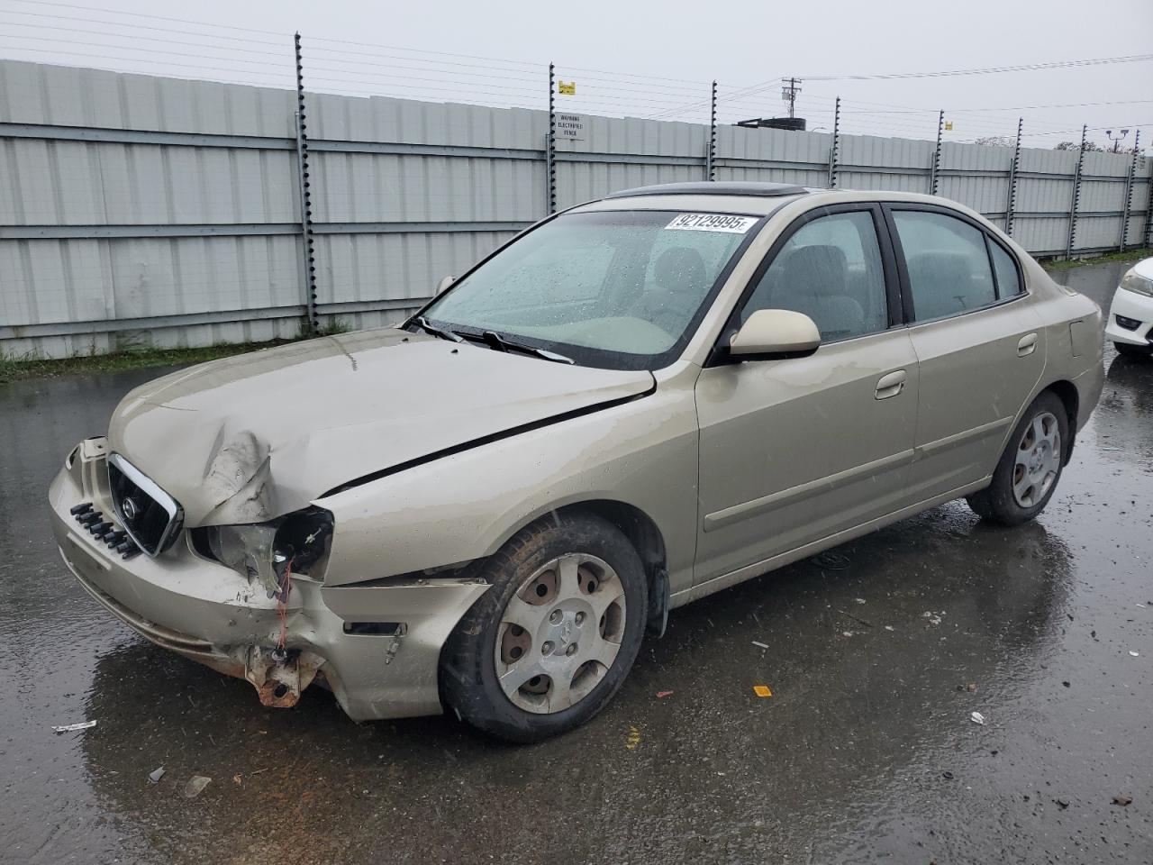 2002 Hyundai Elantra Gls Beige vin: KMHDN45D22U455123