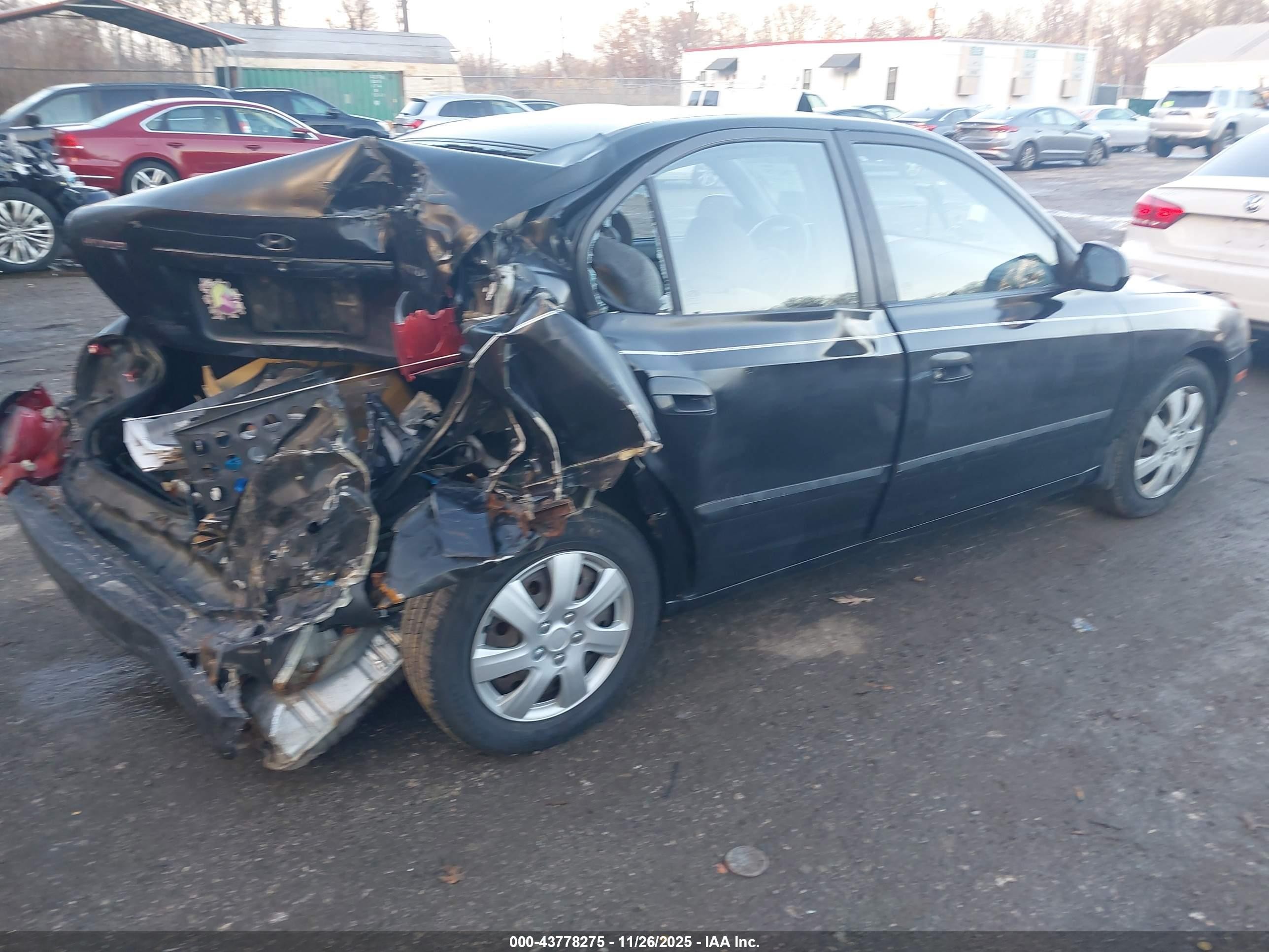 2002 Hyundai Elantra Gls Black vin: KMHDN45D22U467627