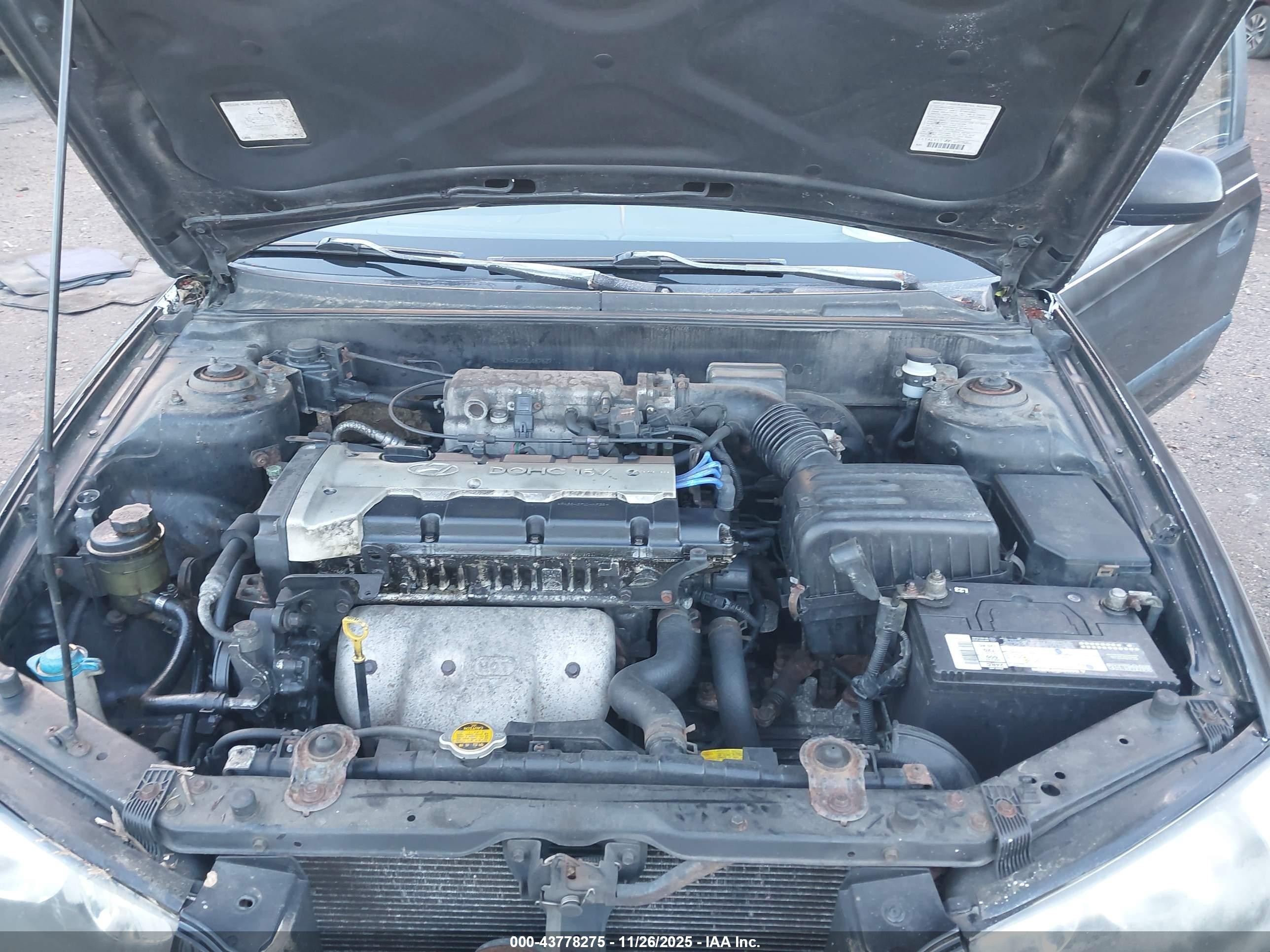 2002 Hyundai Elantra Gls Black vin: KMHDN45D22U467627
