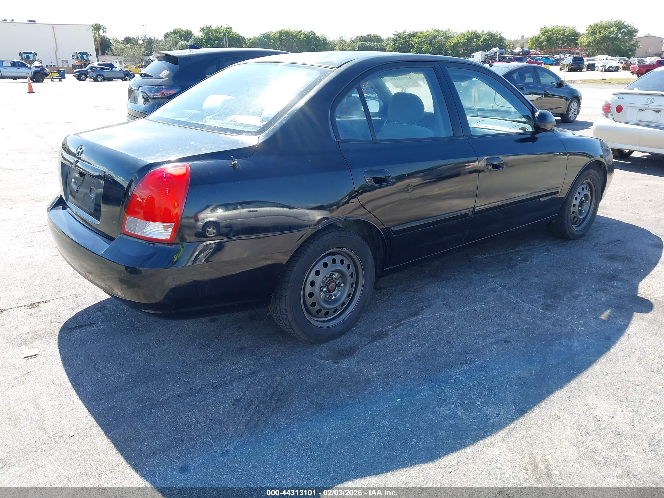 2003 Hyundai Elantra Gls/gt Black vin: KMHDN45D23U670857