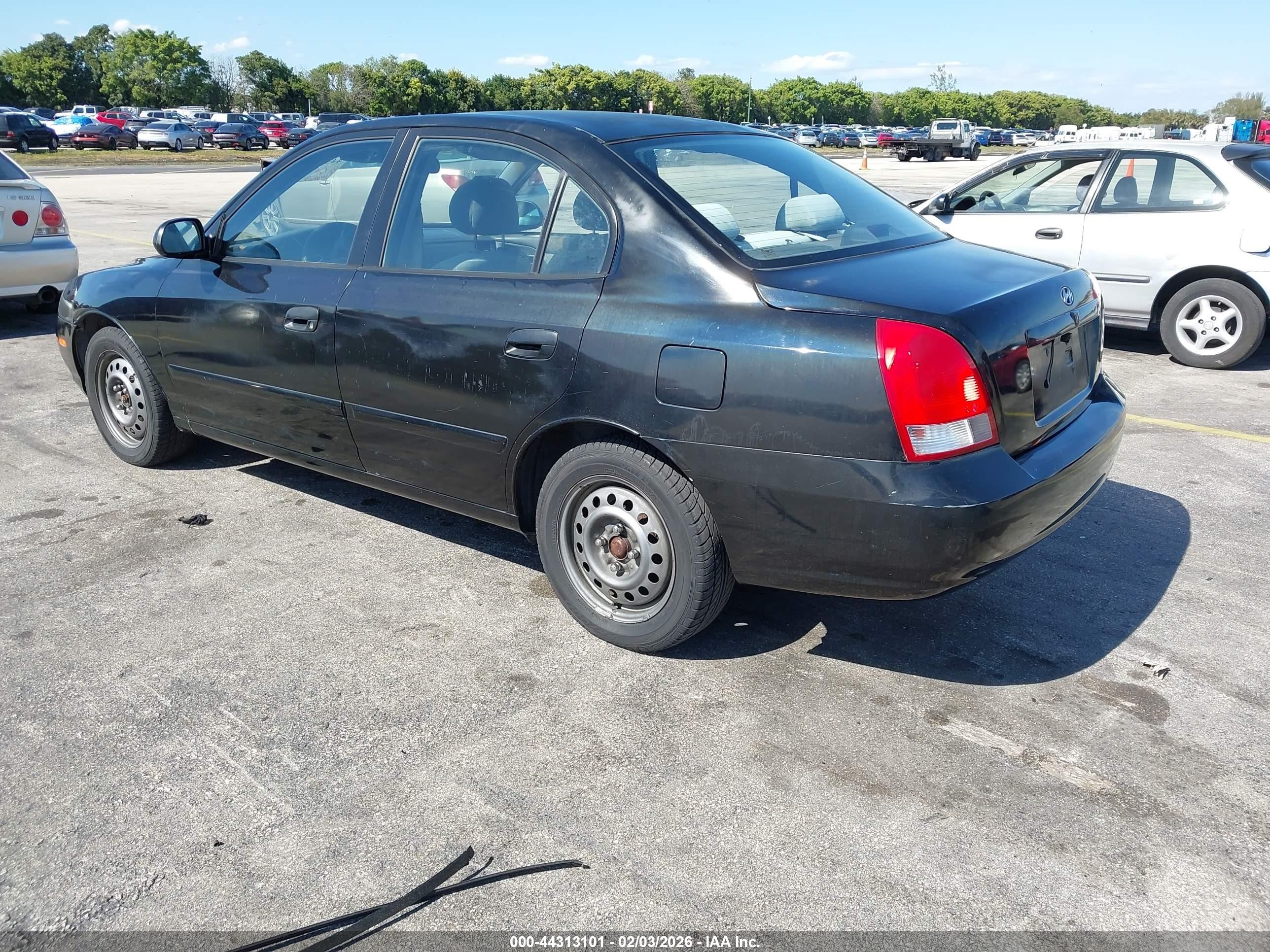 2003 Hyundai Elantra Gls/gt Black vin: KMHDN45D23U670857