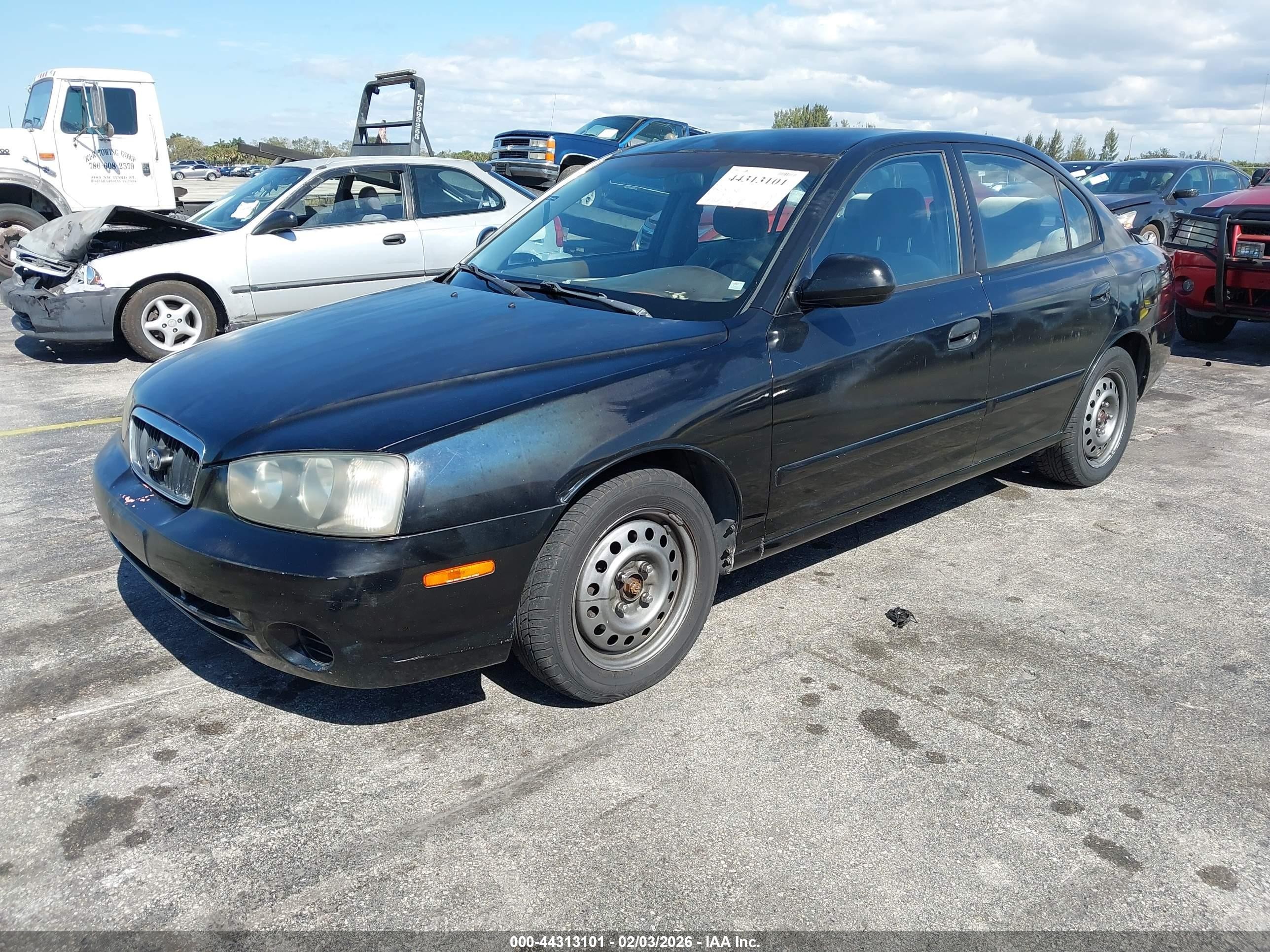 2003 Hyundai Elantra Gls/gt Black vin: KMHDN45D23U670857