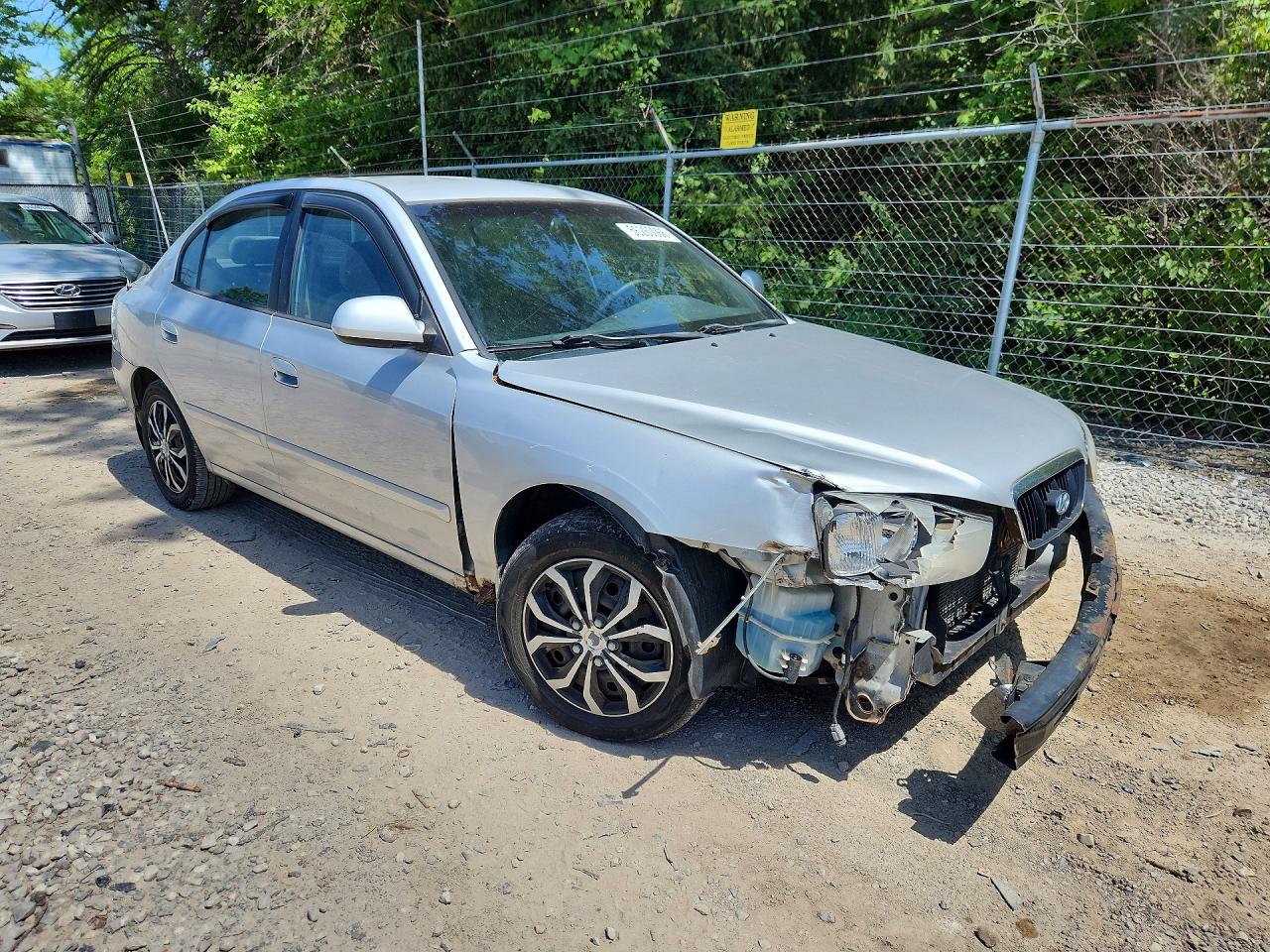 2003 Hyundai Elantra Gls Silver vin: KMHDN45D23U680045