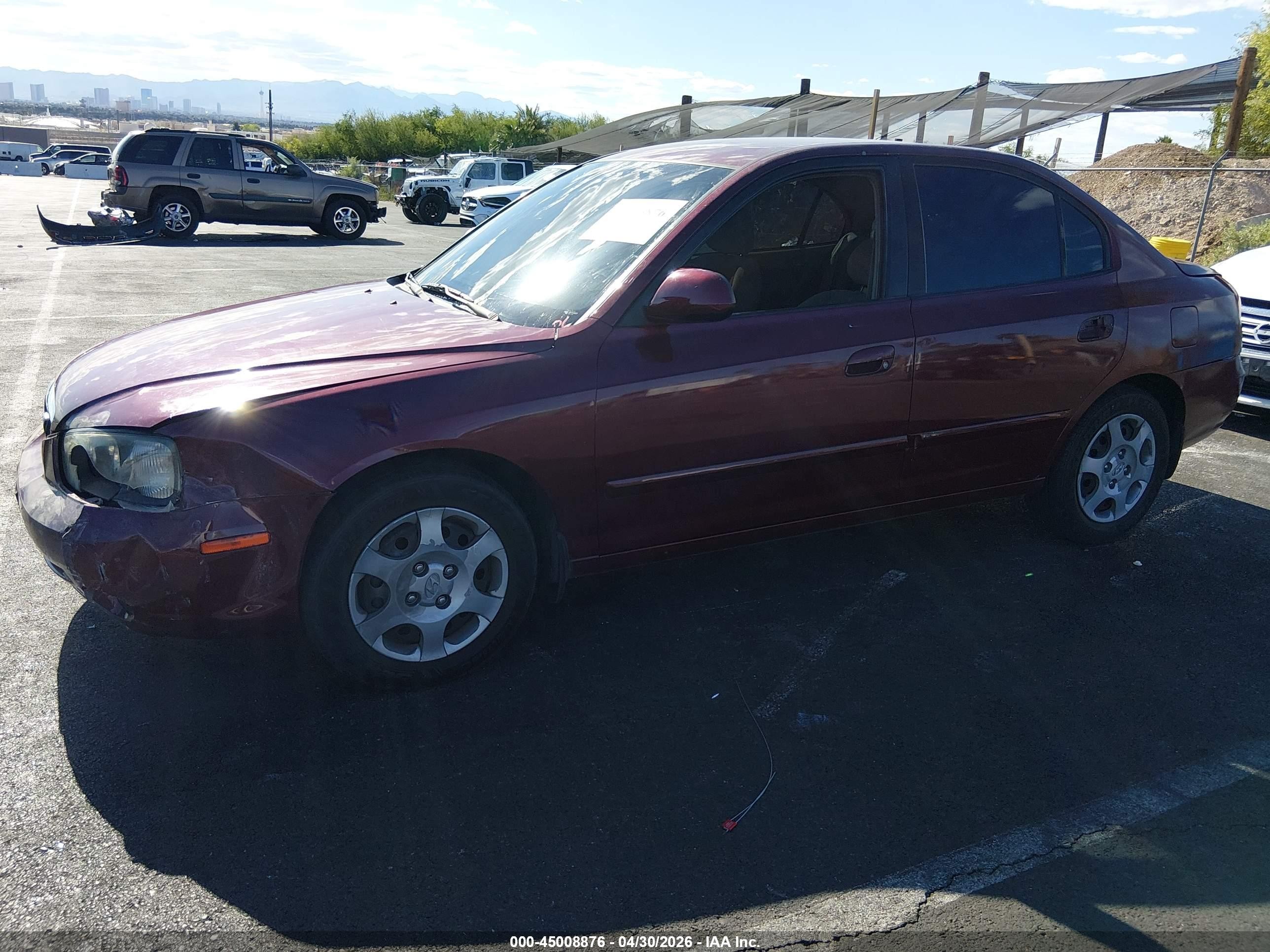 2001 Hyundai Elantra Gls Red vin: KMHDN45D31U176035