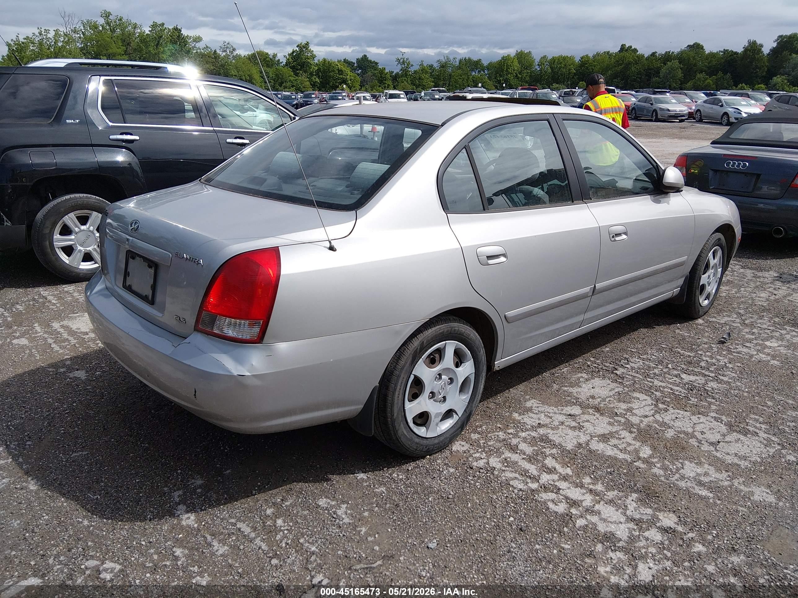 2001 Hyundai Elantra Gls Silver vin: KMHDN45D31U248366