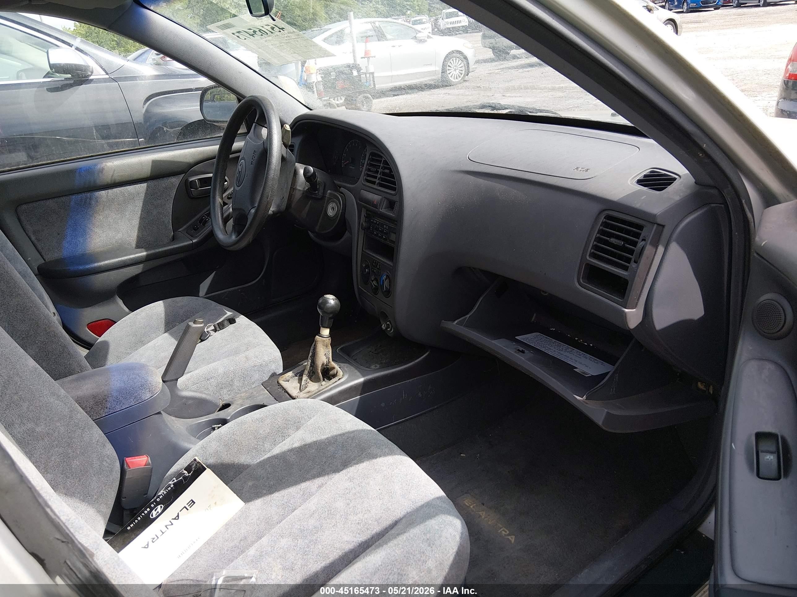 2001 Hyundai Elantra Gls Silver vin: KMHDN45D31U248366