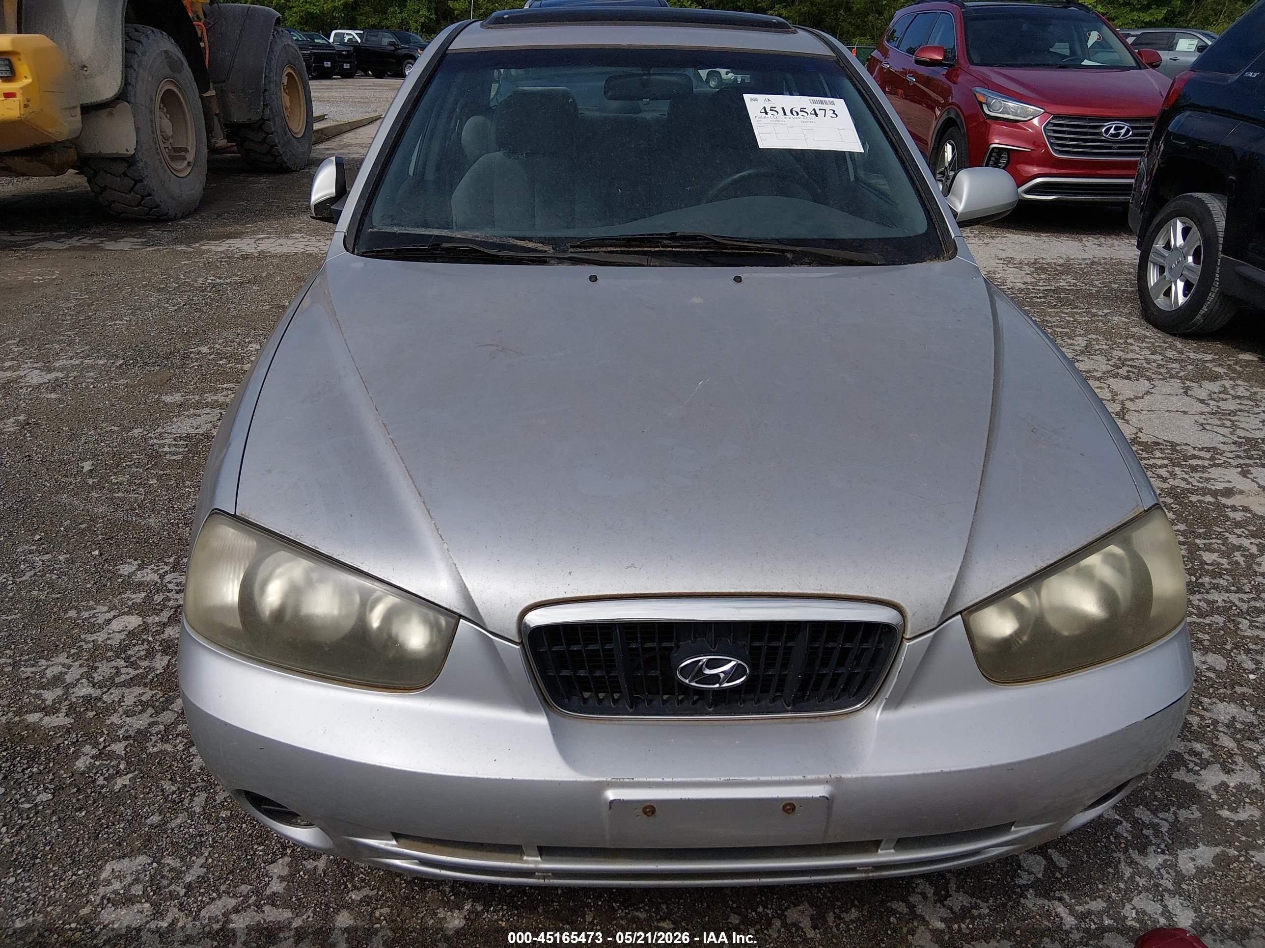 2001 Hyundai Elantra Gls Silver vin: KMHDN45D31U248366