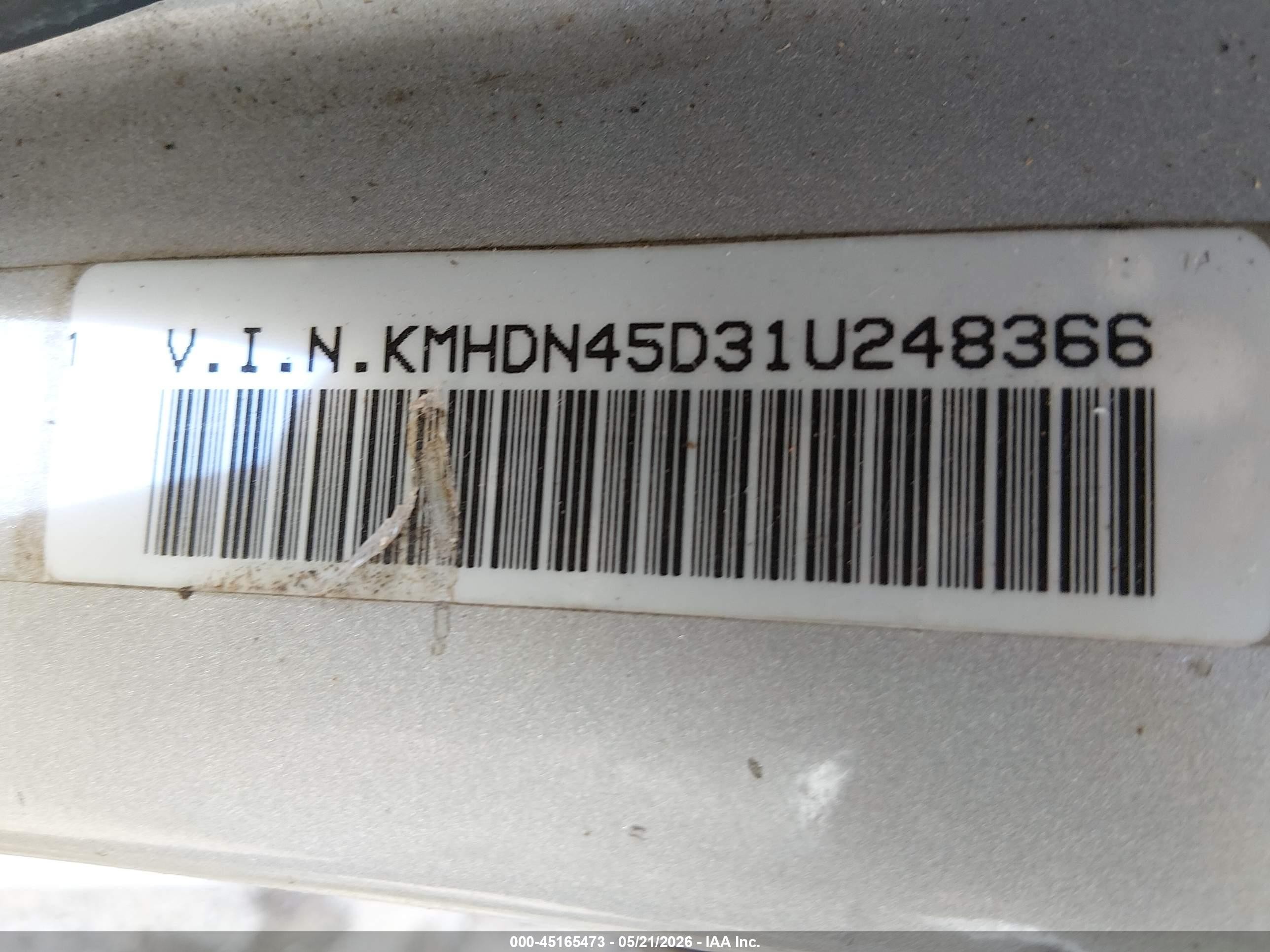 2001 Hyundai Elantra Gls Silver vin: KMHDN45D31U248366