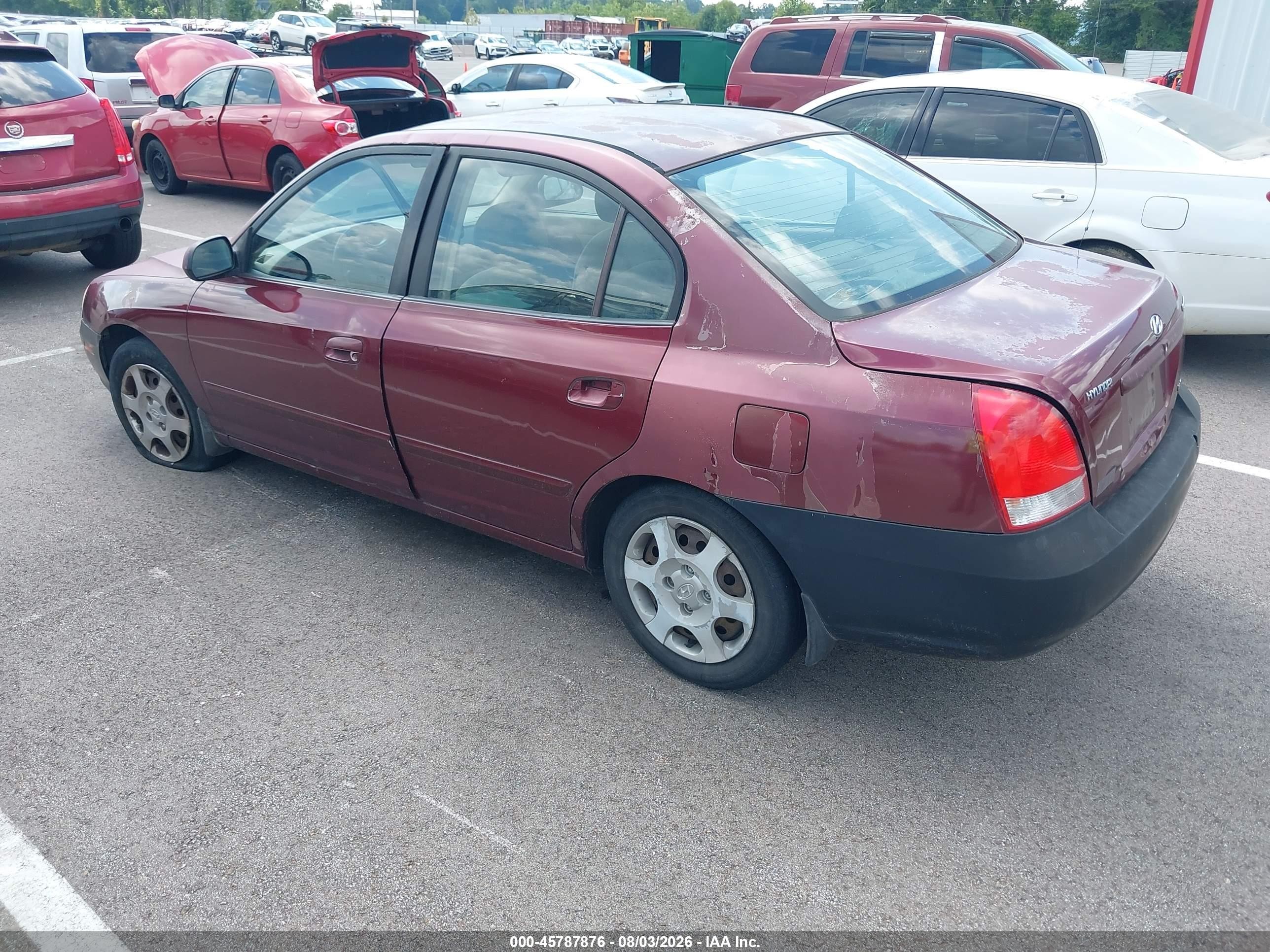 2001 Hyundai Elantra Gls Burgundy vin: KMHDN45D41U215781